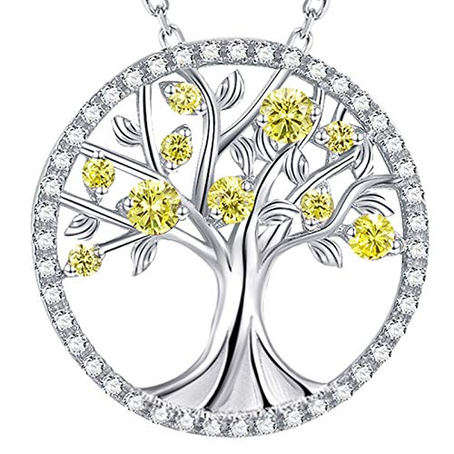 T November Birthstone Citrine Necklace