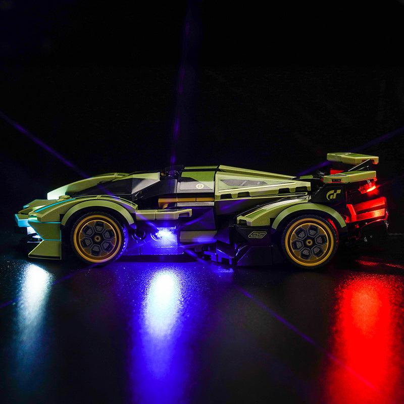 LEGO Speed Champions Lamborghini V12 Vision GT Super Car 76923 Light Kit - LED Building Block Lighting Set for Model Display, Night Showcase & Collector's Showpiece