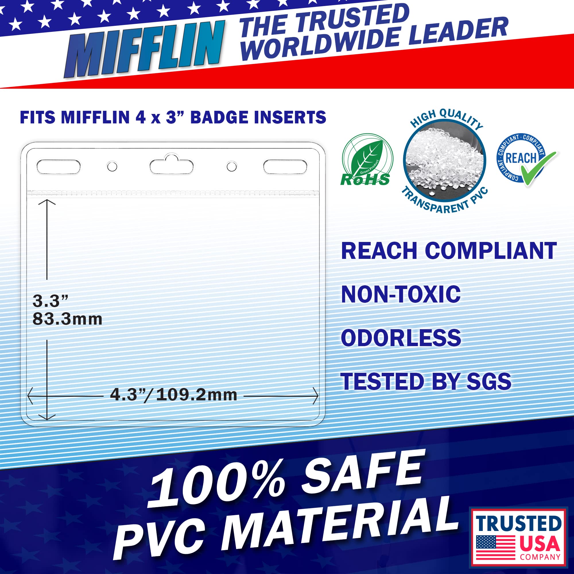 Premium Clear Card Protectors (4x3 Inch, Bulk 1000 Pack) - Quick Load Horizontal No-Zipper Name Badge Holders for Events, Conferences & Employee IDs | Durable Plastic ID Card Sleeves for Business, School & Security Use