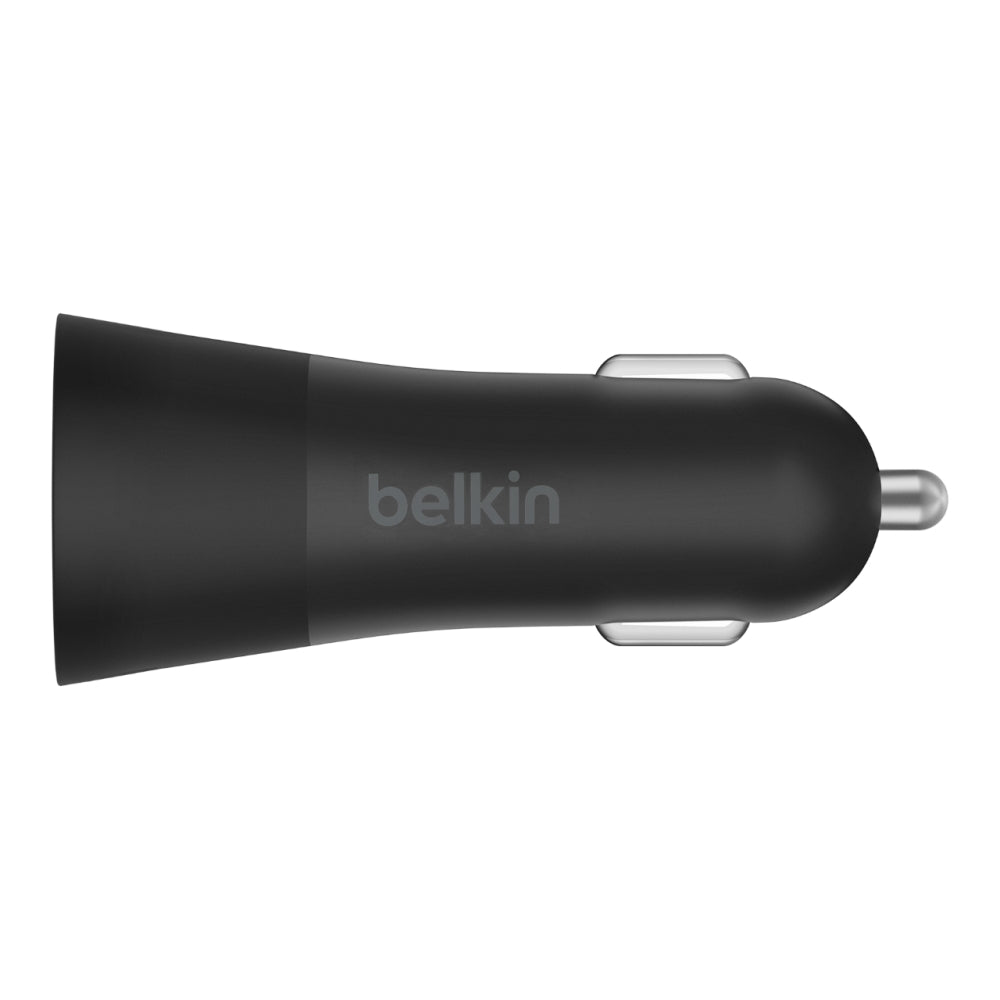Belkin USB C Car Charger 30W Fast Charging, Dual Port USB Type C Car Adapter (F7U013DSBLK) - Perfect for iPhone 15/14/13, Samsung Galaxy, iPad & More - Charge on the Go for Road Trips & Commuting