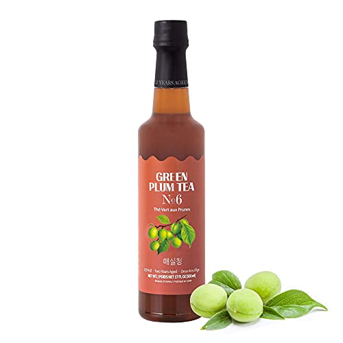 Premium Korean Green Plum Extract Syrup - Aged 2 Years Maesil Concentrate | Natural Fruit Flavor for Herbal Tea, Healthy Drinks & Cooking | 17 Servings (17 FL OZ) | Perfect for Detox, Immunity Boost & Korean Cuisine | 매실청 by No.6