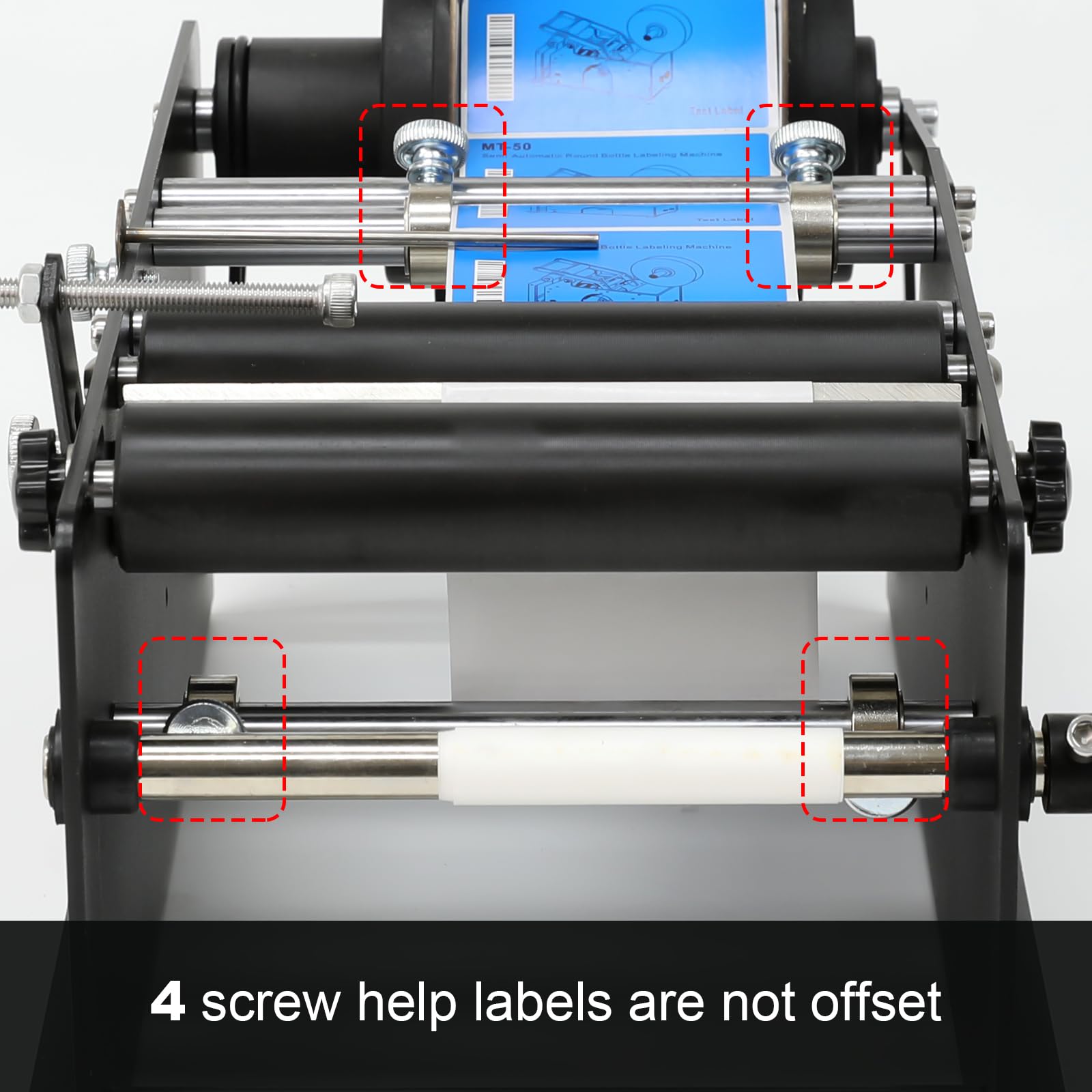 Manual Round Labeling Machine with Handle - Handheld Bottle Label Applicator for Glass & Metal Containers - Perfect for Home Brewing, Cosmetics & DIY Projects