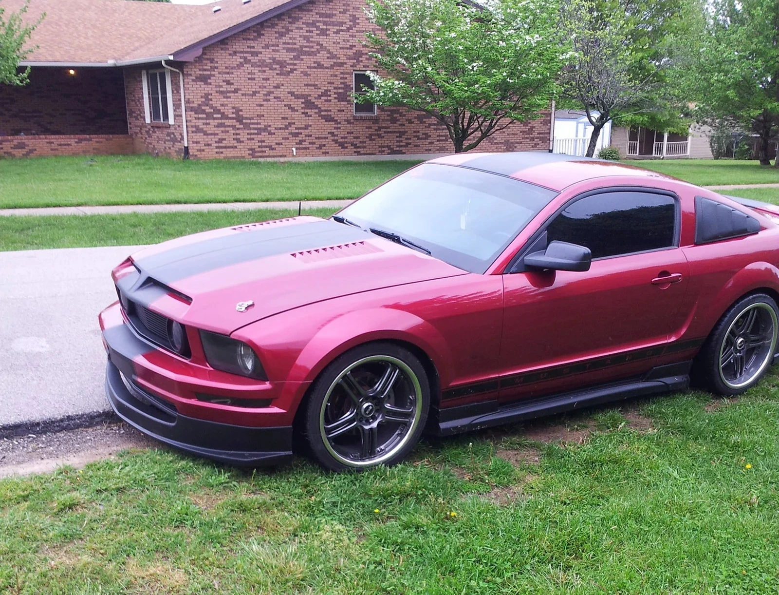 2005-2009 Ford Mustang Base/Sport Style PU Front Bumper Lip Chin Spoiler - Aerodynamic Enhancement for Street Racing & Car Shows