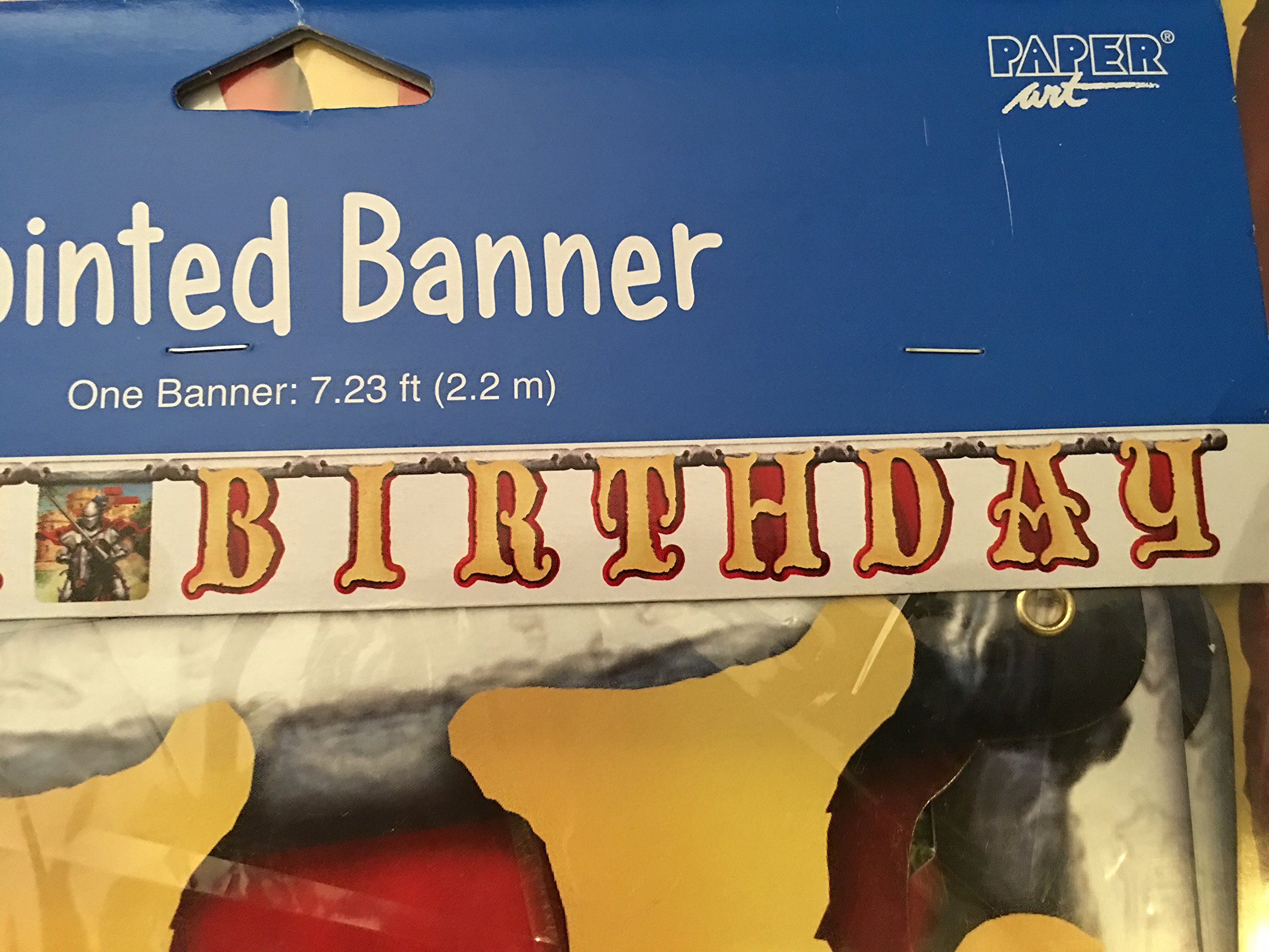 Valiant Knight Jointed Banner - Medieval Round Table Birthday Party Decorations for Kids, Adults, and Themed Events - Perfect for Birthday Parties, Halloween, and Renaissance Fairs