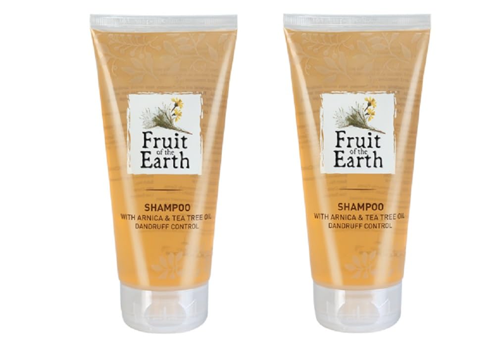 Fruit of the Earth Shampoo with Arnica & Tea Tree Oil for Dandruff Control - 100ml (Pack of 2) - Gentle Scalp Care for Dry, Itchy Scalp - Perfect for Daily Use at Home or Travel