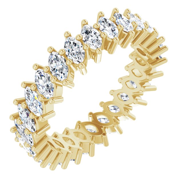 3.12 Carat Marquise Cut Diamond Eternity Band for Women - Wedding, Engagement, Anniversary Jewelry Gift - Perfect for Bridal, Party & Special Occasions