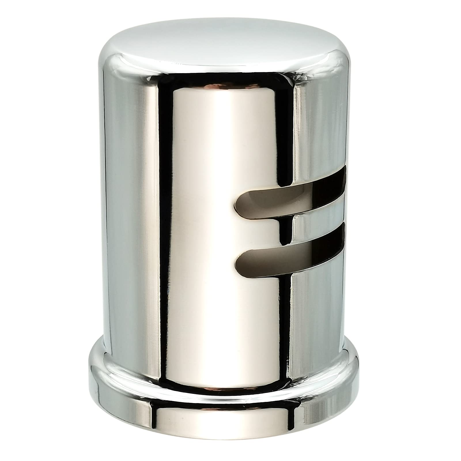 Dishwasher Air Gap Kit with Cover & Matching Escutcheon - Solid Brass Replacement Cap in Polished Chrome Finish - Perfect for Kitchen Sink Installation & Dishwasher Leak Prevention