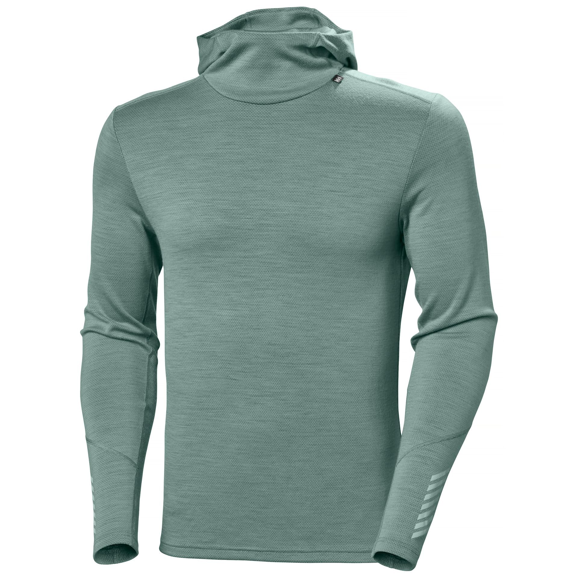 Helly Hansen Men's Lifa Merino Midweight Hoodie - Warm Wool Blend Pullover for Outdoor Activities, Hiking & Camping