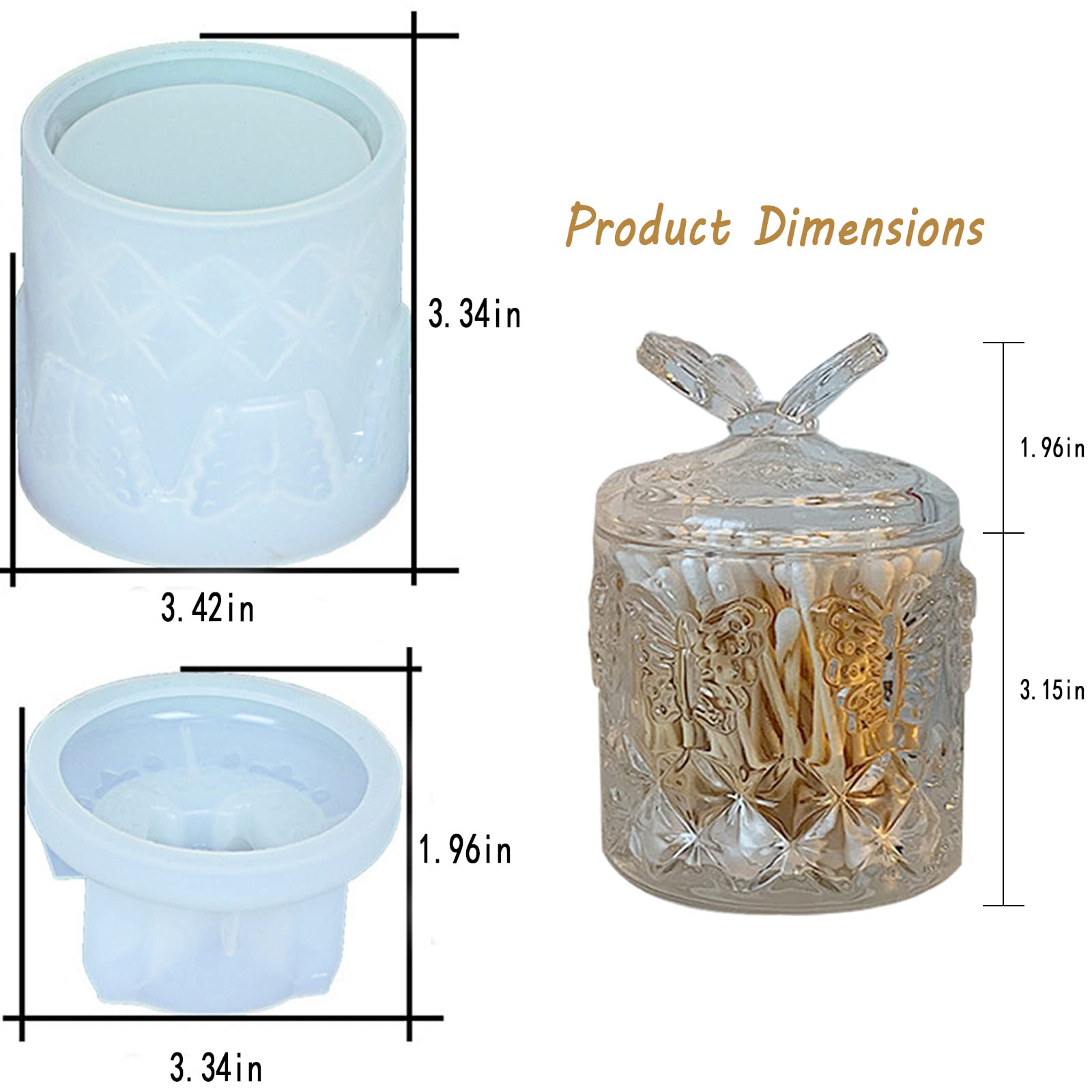 Premium Silicone Resin Molds with Lid - 3D DIY Bottle Casting Molds for Jewelry, Candles & Trinkets | Epoxy Resin Craft Supplies for Home Decor & Gift Making | Perfect for DIY Projects, Wedding Favors and Party Decorations