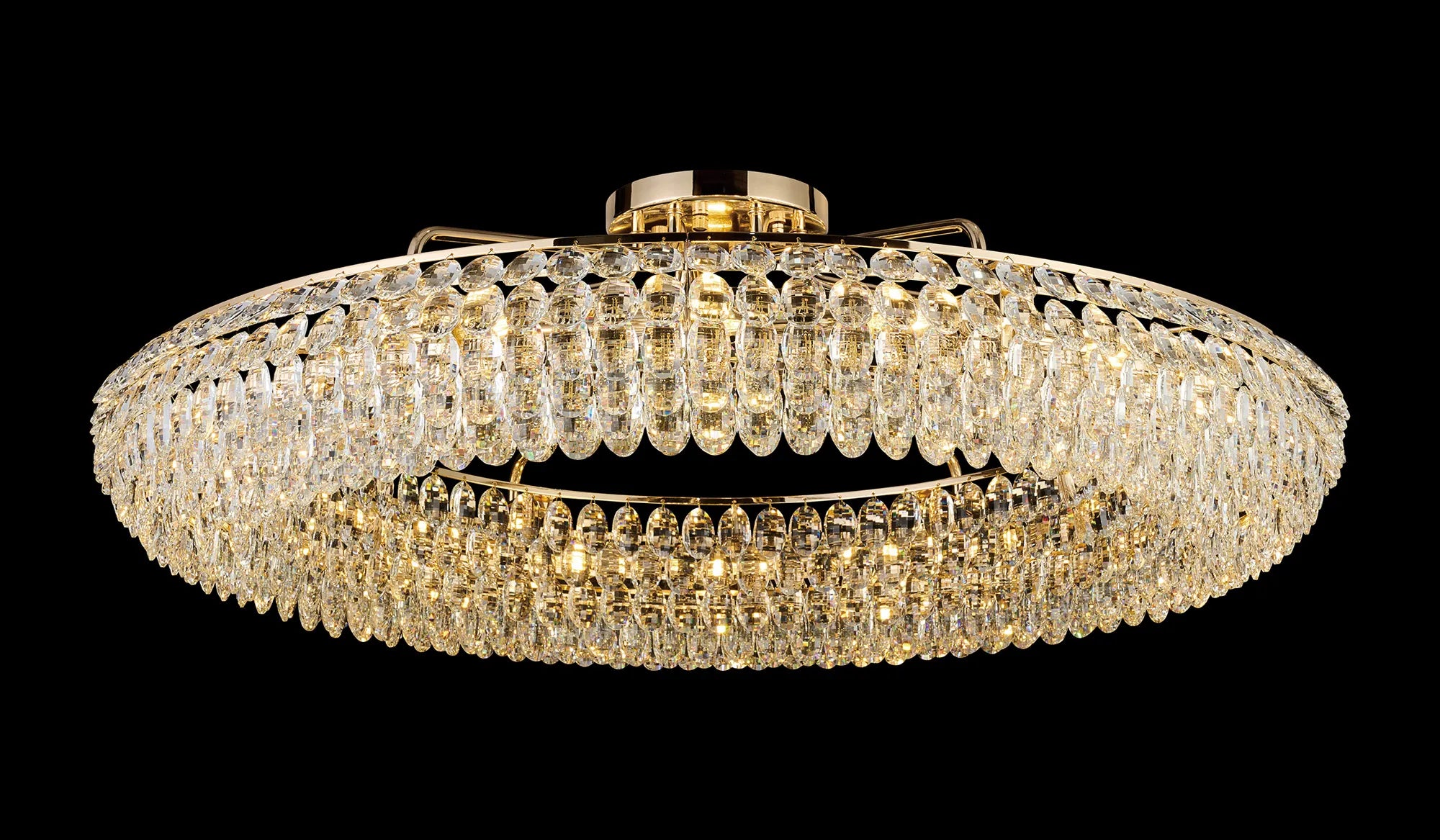 Consten Semi Flush Ring Ceiling Light Fixture with E14 Socket - Perfect for Bedroom, Hallway & Small Space Lighting