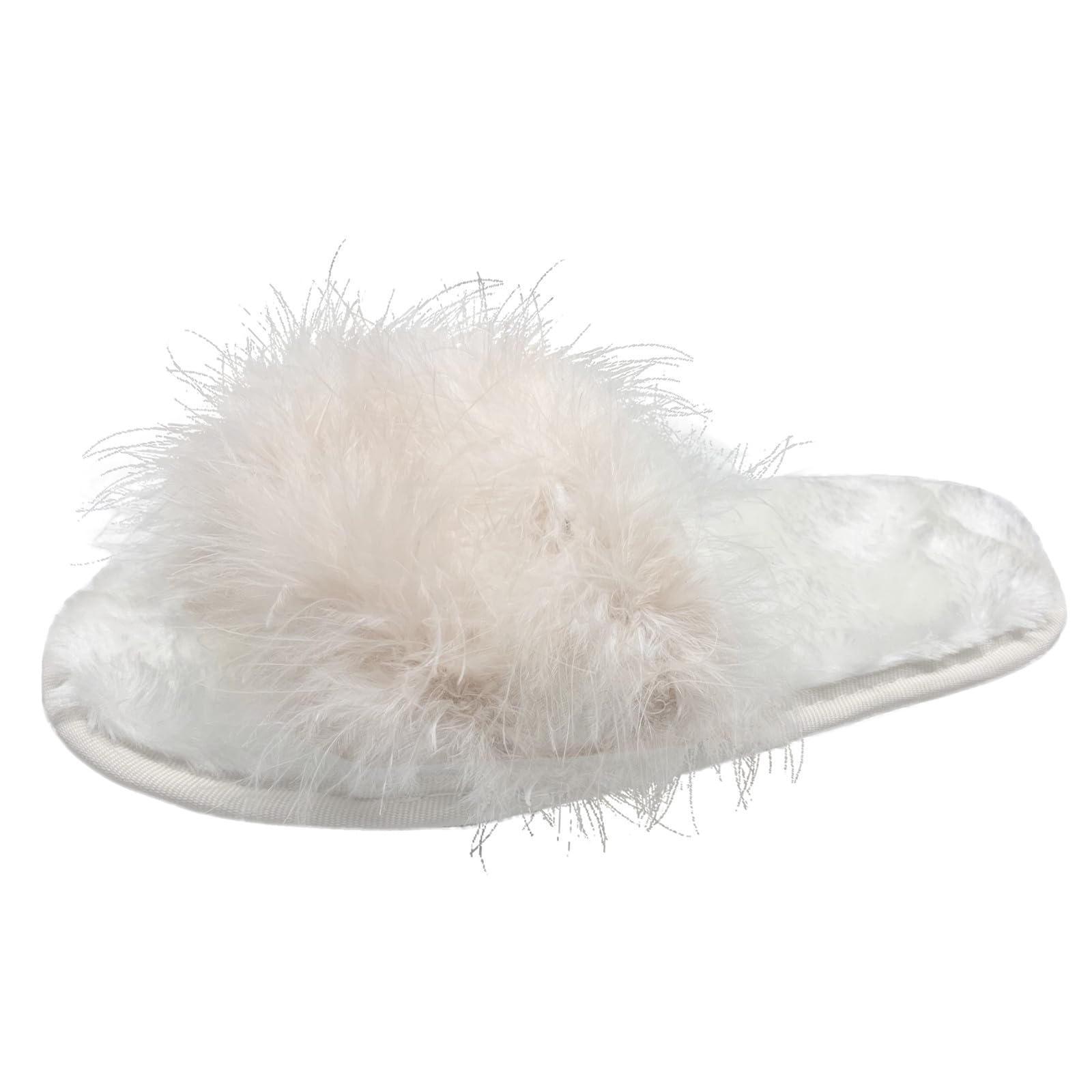 Personalized Women's Faux Fur Open-Toe Fluffy Slippers - Soft & Comfortable Bridal Shower Slippers with Funny Designs - Perfect for Home, Spa Days, Bachelorette Parties & Cozy Indoor Wear