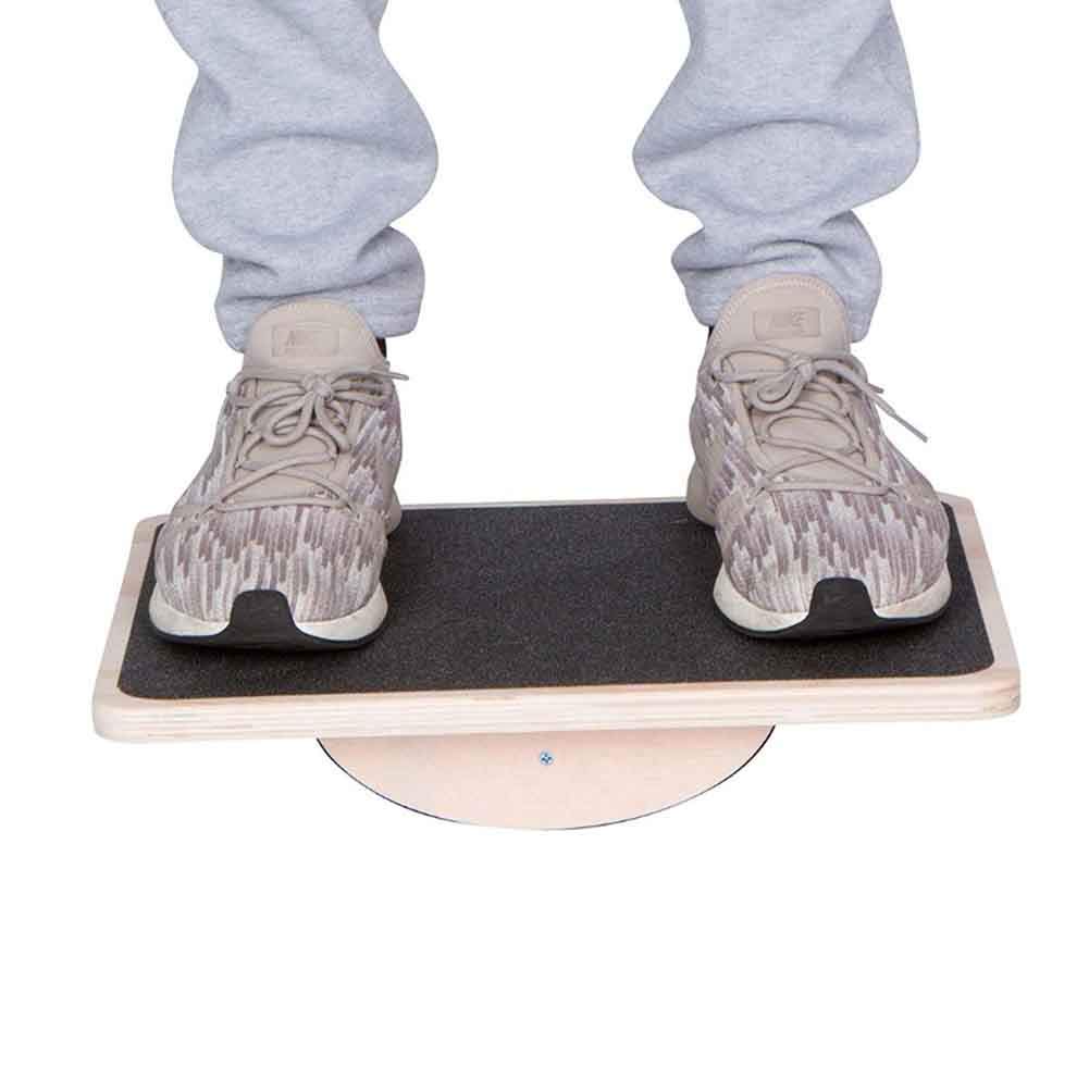 Wooden Balance Board for Physical Therapy & Standing Desk - Rocker Wobble Board for Core Strength & Stability - Perfect for Home Gym, Office Workouts & Kids Play