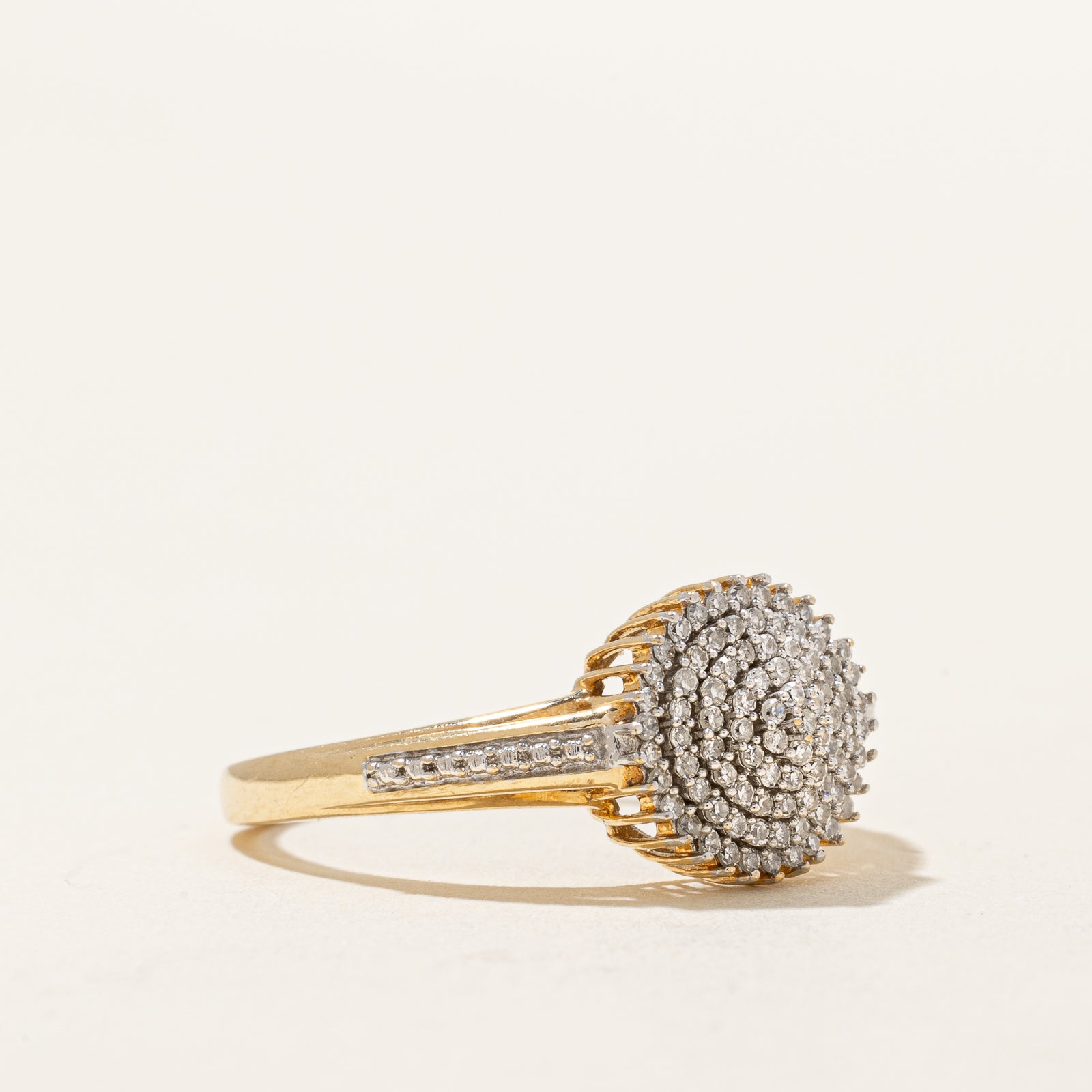 0.20ctw Diamond Cluster Ring - Size 7 | Elegant Wedding Band, Anniversary Gift & Everyday Jewelry for Women