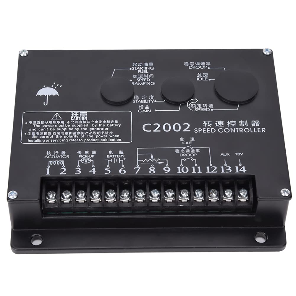 C2002 Generator Speed Controller - Single Closed Loop Control Circuit for Diesel Engines | Electronic Governor Replacement Part | Ideal for Power Backup, Construction Sites & Marine Applications