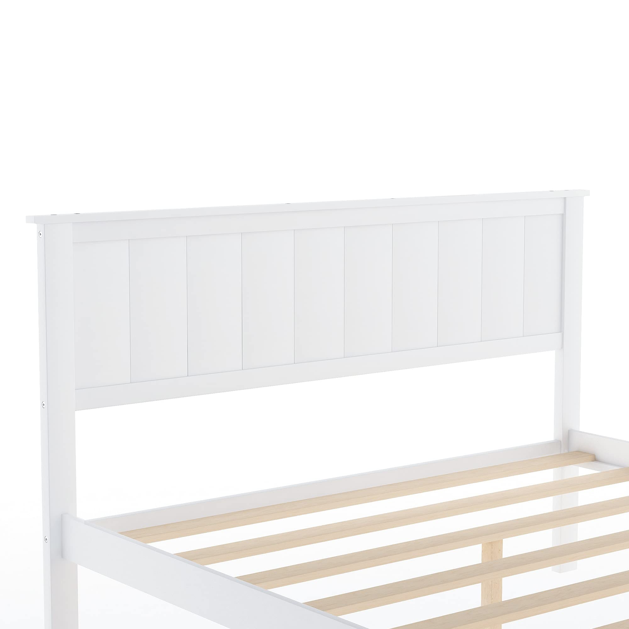 Modern Wood Platform Storage Bed with Headboard & Drawers - Bedroom, Apartment, Hotel Use