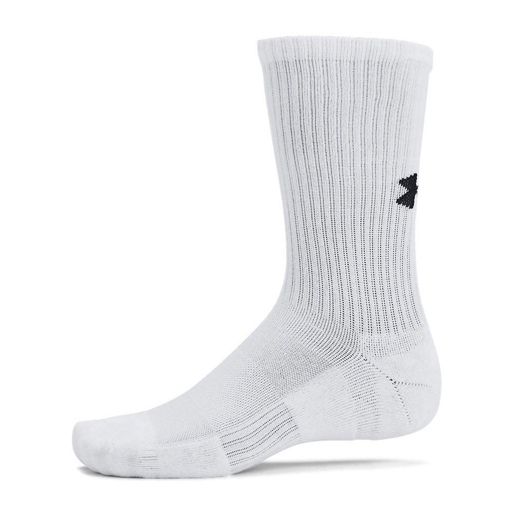 Under Armour Men's Tech Cotton Crew Socks 6-Pack - Moisture Wicking Athletic Socks for Running, Gym & Everyday Comfort