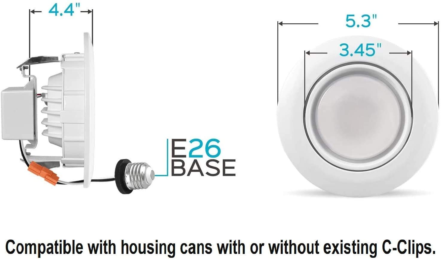 4 Inch Gimbal LED Recessed Lighting - 9W 5000K Dimmable Adjustable Eyeball Downlight with 680LM & CRI90 - Directional Ceiling Light (32 Pack) - Perfect for Kitchen, Living Room, and Office Spaces