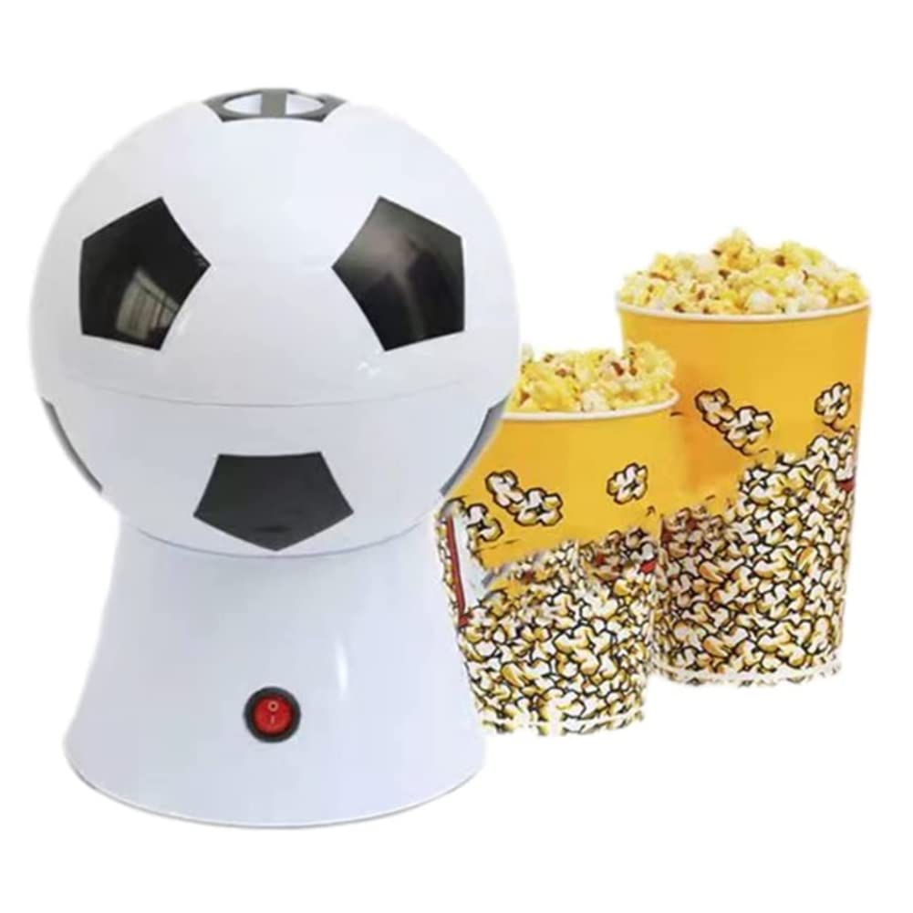 XINDONG Mini Popcorn Maker Machine - Healthy & Delicious DIY Popcorn Popper for Kids, Home Theater, Parties & Movie Nights - Small Football-Shaped Popcorn Machine for Family Fun