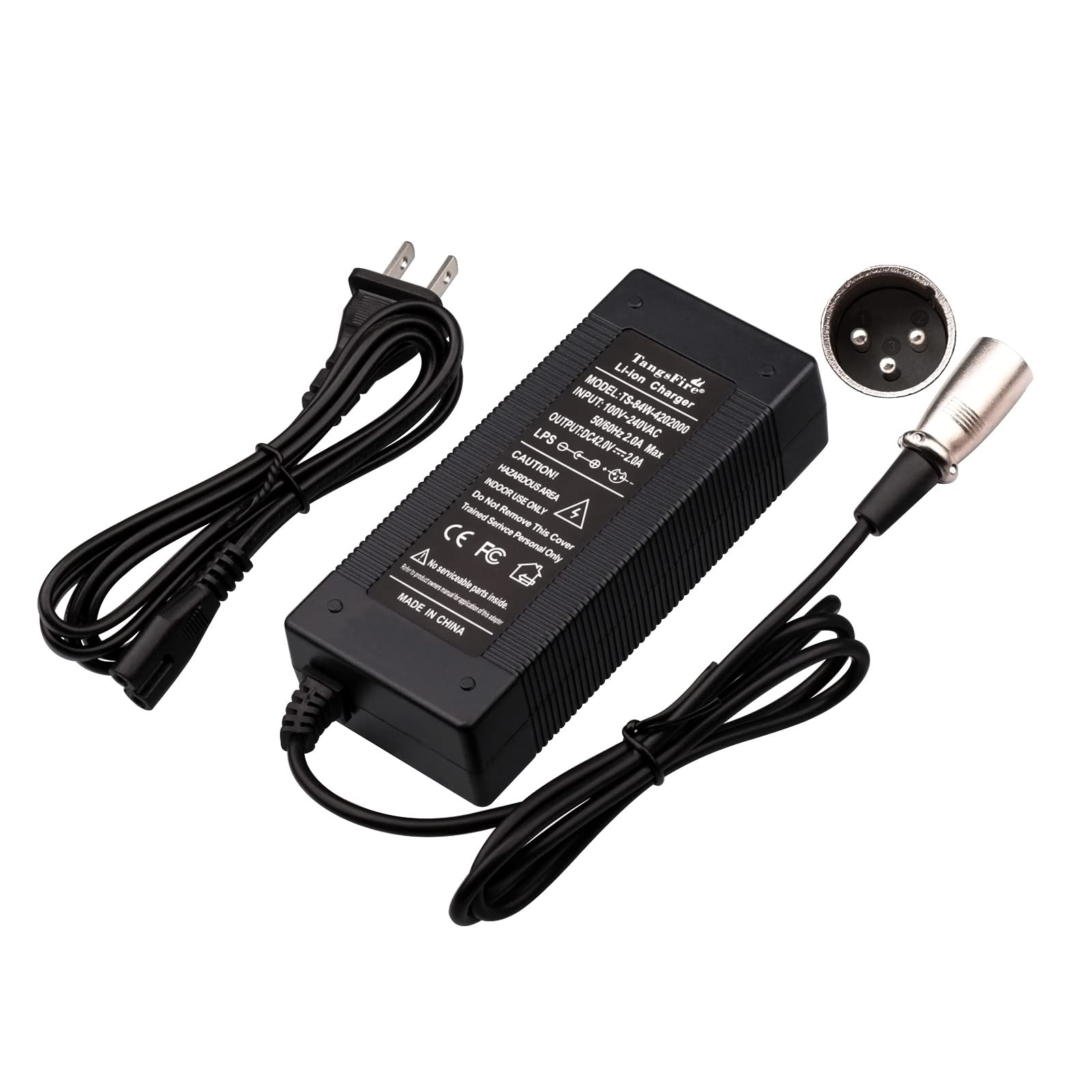 36V 42V 44V XLR 3-Pin Charger for Razor ATV & Crazy Cart - Fast Charging Power Supply for Electric Scooters, Golf Carts & Outdoor Power Equipment