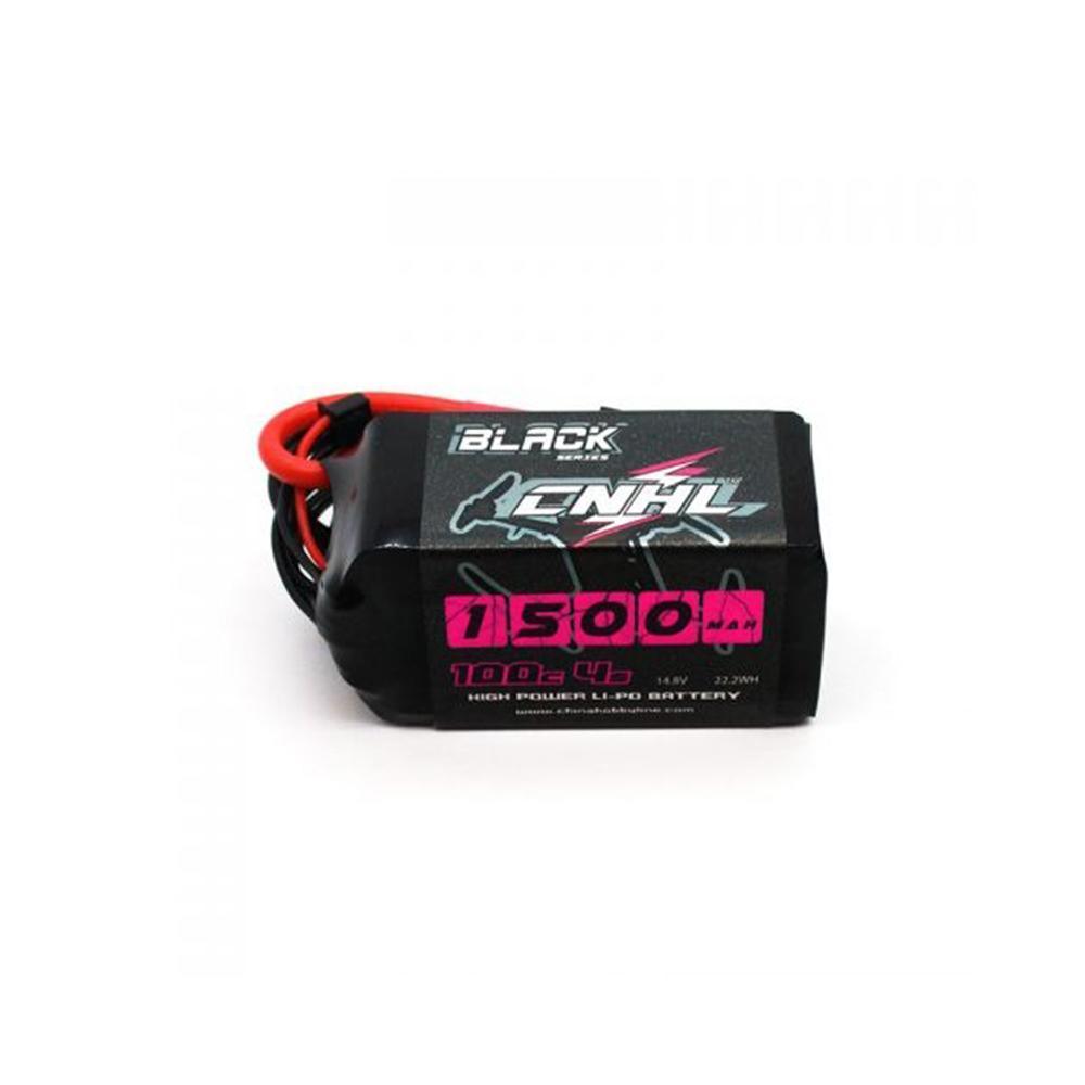 CNHL Black Series V2.0 14.8V 4S 1500mAh 100C LiPo Battery with XT60 Connector - High Performance RC Drone, Airplane, and Helicopter Power Supply
