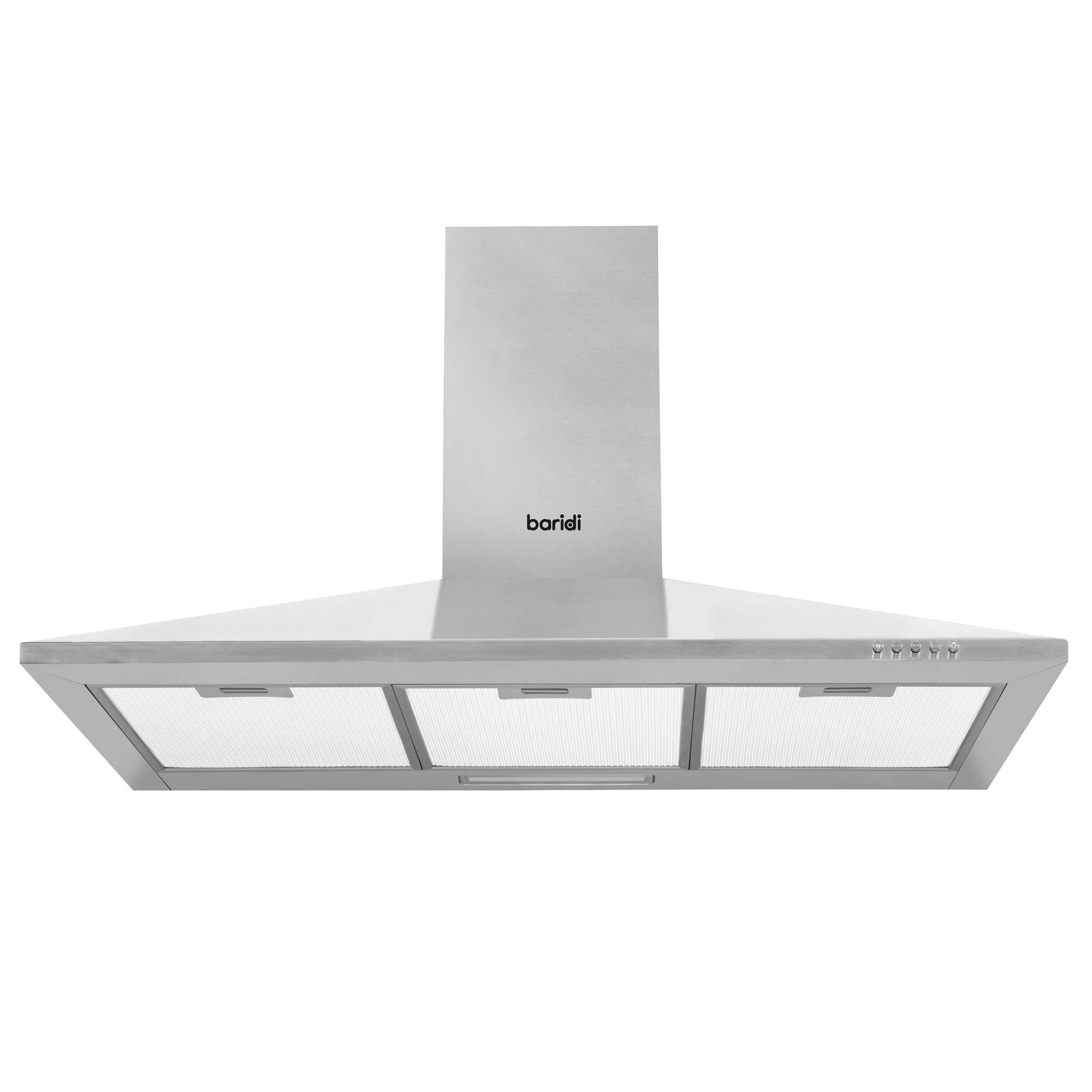 90cm Stainless Steel Chimney Style Cooker Hood with Carbon Filters & Matching Splashback | Powerful Kitchen Ventilation for Home Cooking | DH211