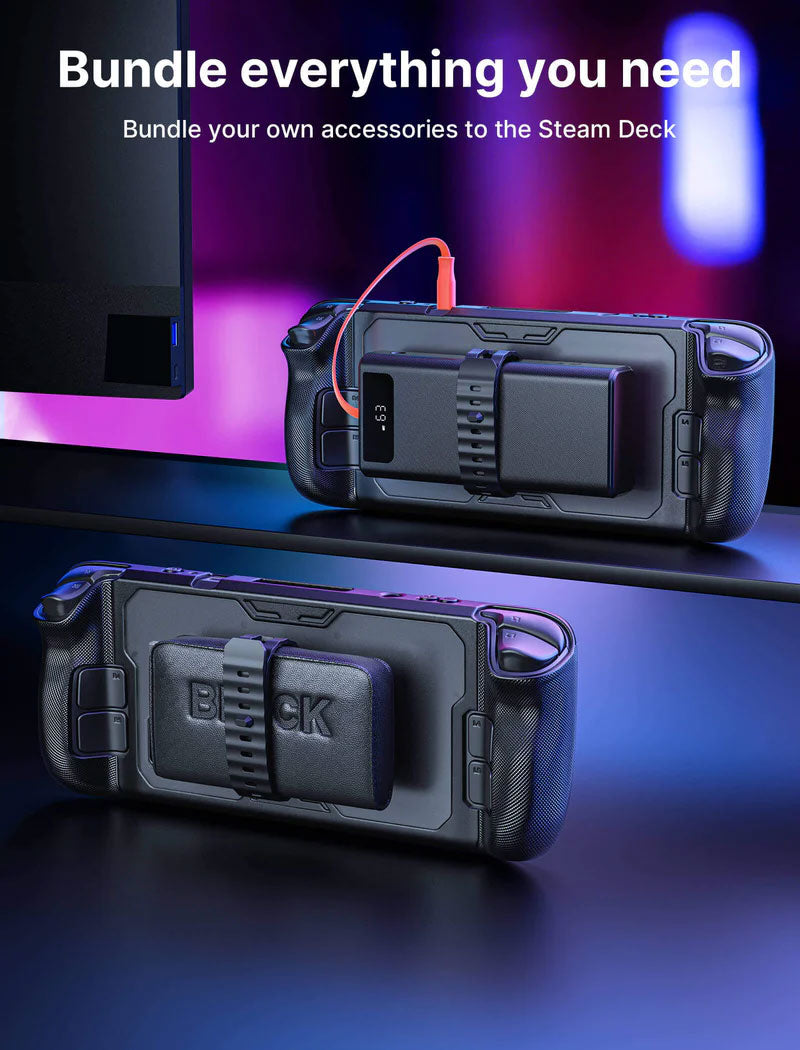 JSAUX ModCase for Steam Deck - Protective Cover with Grip & Stand | PC0104 Basic Set | Perfect for Gaming, Travel, and Storage