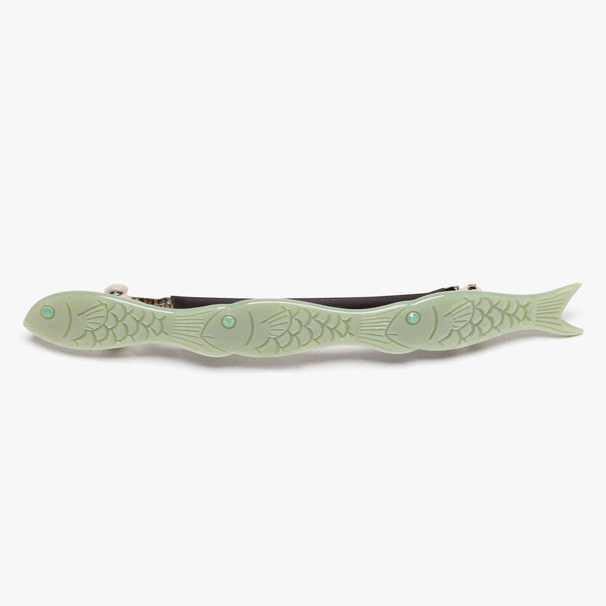 Elegant Jade Fish French Barrette Hair Clip - Perfect for Weddings, Parties & Everyday Style