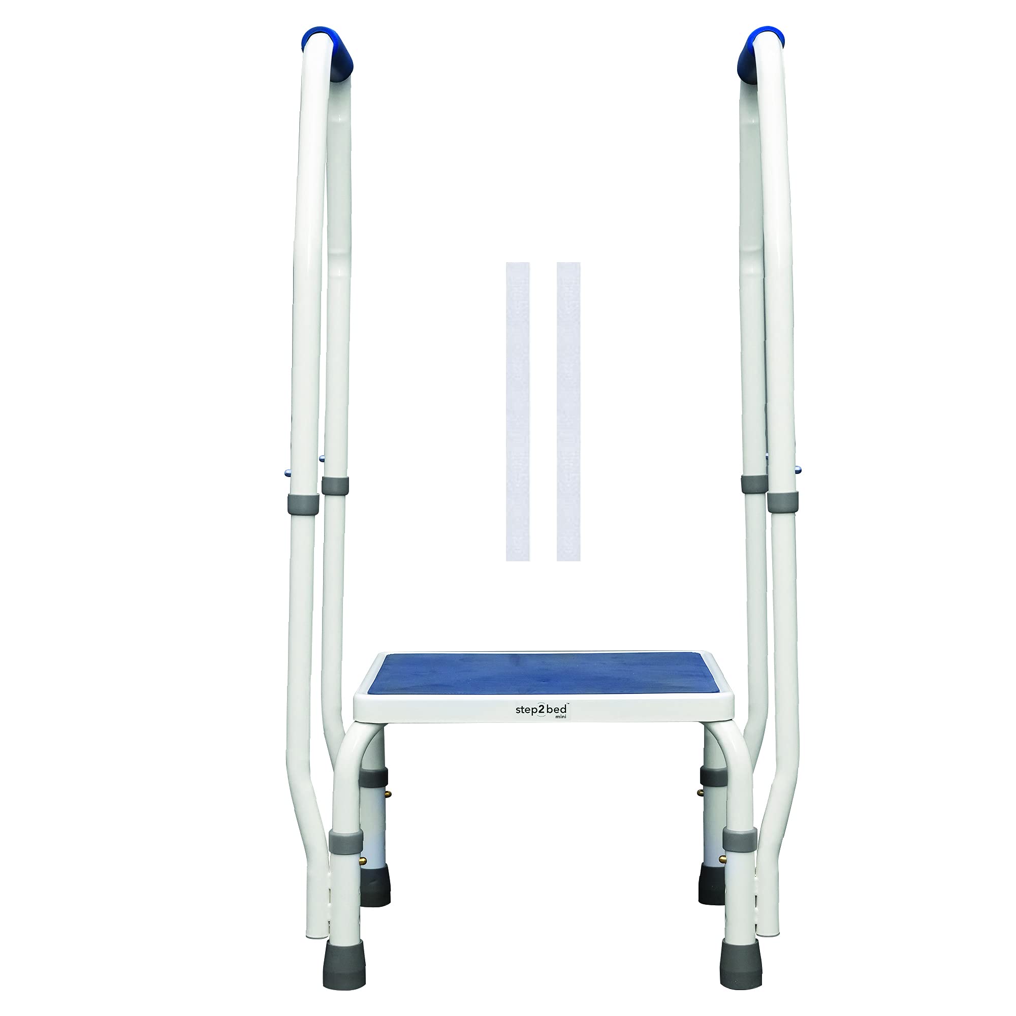 Step2Bed Adjustable Height Mini Step Stool with Handle - Portable Safety Step Stool for Elderly & Seniors with 300 lbs Capacity - Stainless Steel Bedside Assist Rail for Handicap & Mobility Support - Perfect for Bed Access, Bathroom Safety & Home Accessibility Needs