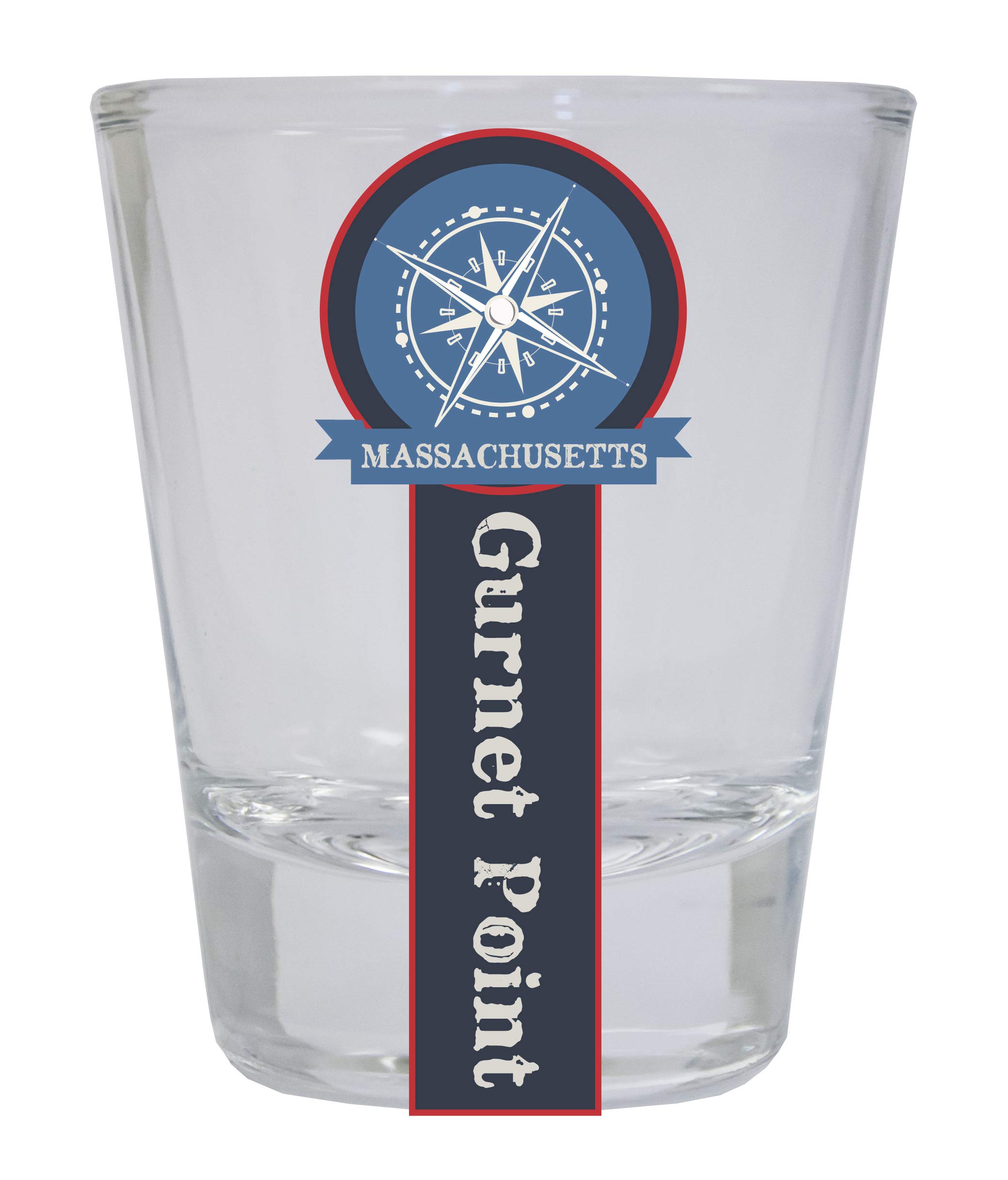 Gurnet Point Massachusetts Nautical Souvenir Round Shot Glass - Perfect for Beach Parties, Coastal Decor & Collector's Items