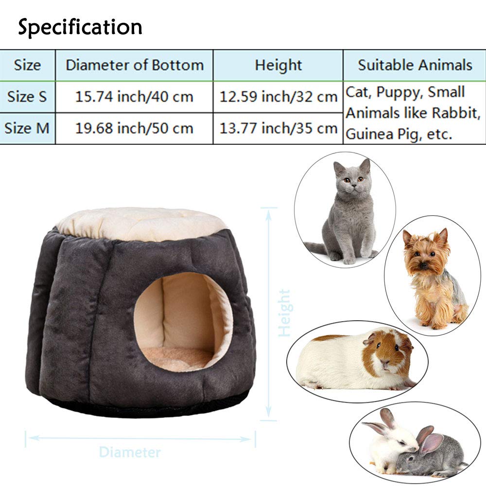 Oncpcare Soft Warm Cat Condo & Dog Bed - Frustum-Shape Pet Hideout for Winter, Stylish Cat Hut & Puppy Bed for Indoor Comfort | Perfect for Cozy Napping & Winter Warmth
