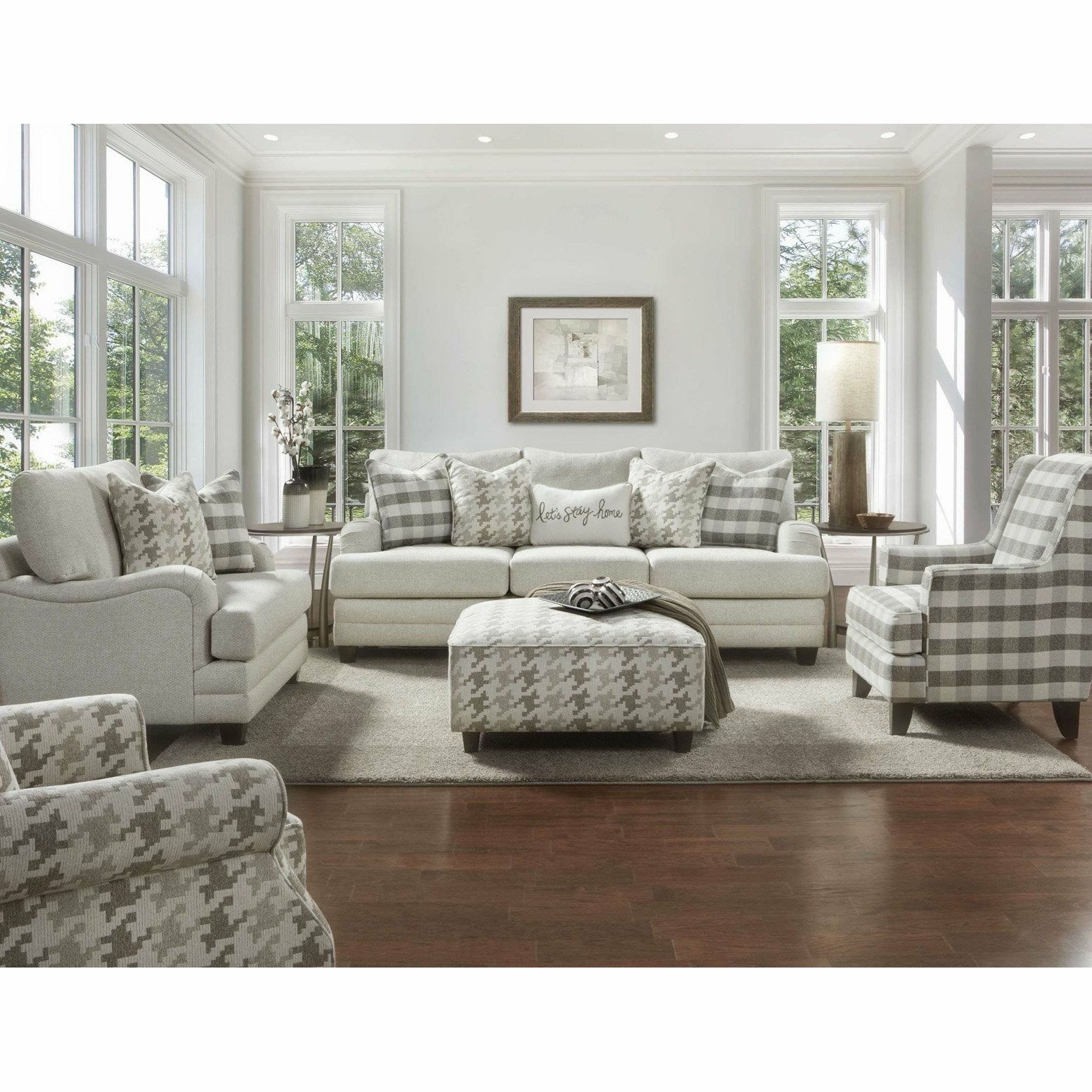 Brock Berber Accent Chair - Modern Upholstered Lounge Chair for Living Room, Bedroom & Office - Soft Textured Fabric with Sturdy Wooden Legs