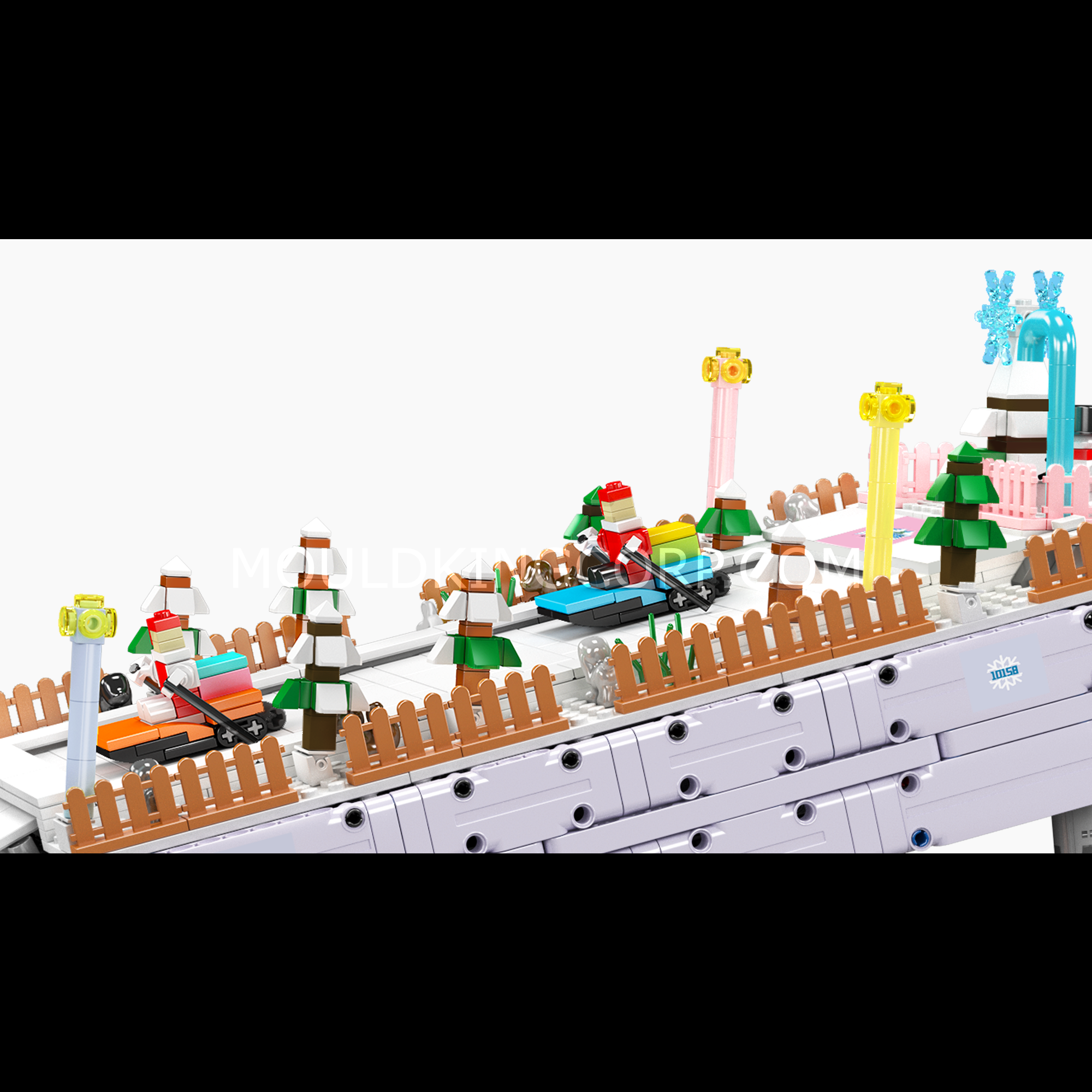 Mould King 10158 Ski Resort Building Set - 2,181 Piece Winter Village Model Kit for Adults & Kids | Perfect for Holiday Decor, Christmas Display & LEGO® Compatible Building Blocks Collection