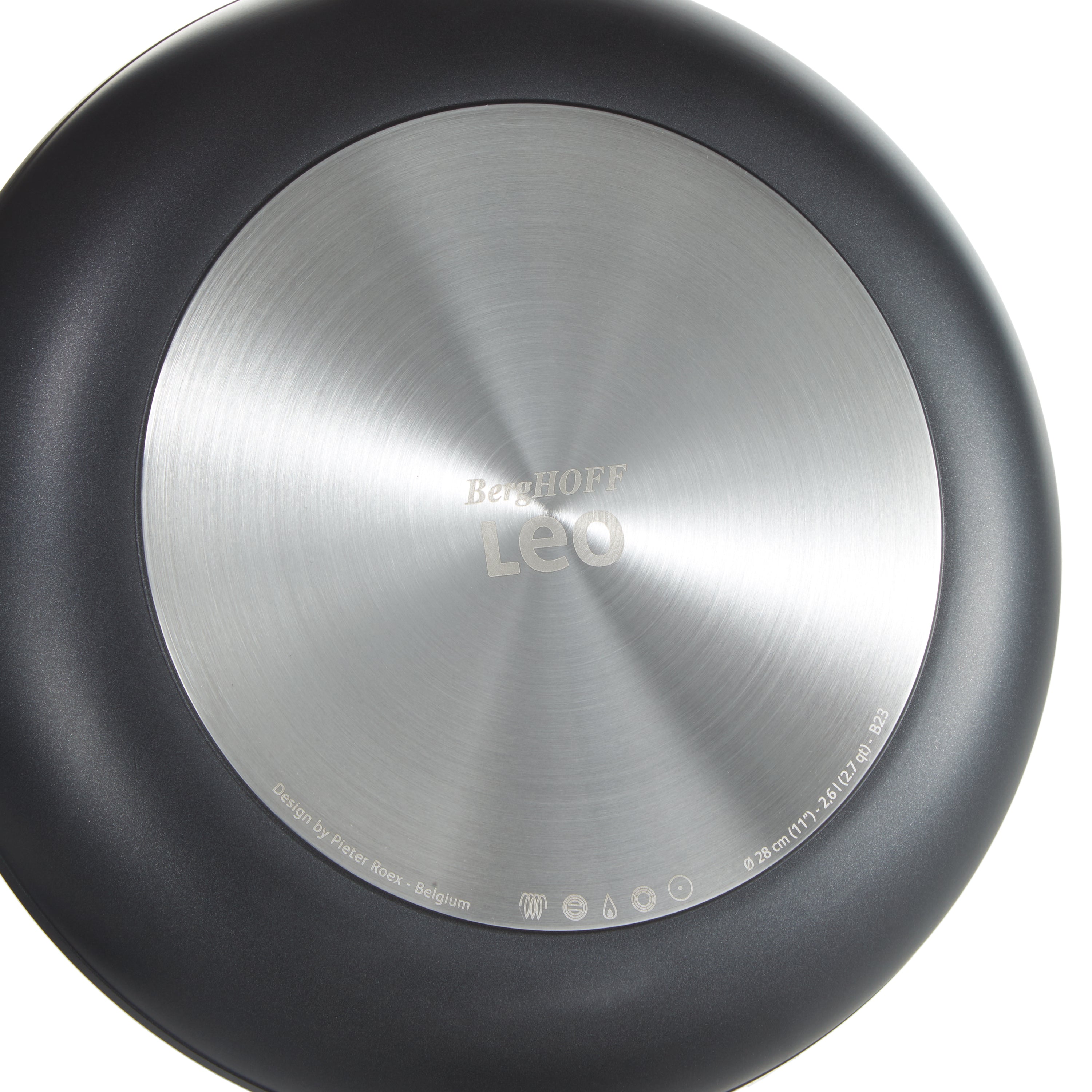 BergHOFF Leo Graphite Nonstick Ceramic Frying Pan 11 Inch - Eco-Friendly Cookware with Recycled Material - Perfect for Sauteing, Frying & Healthy Cooking