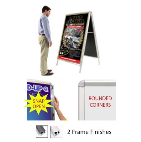 48x48 A-Frame Sign Holder with 1 1/4