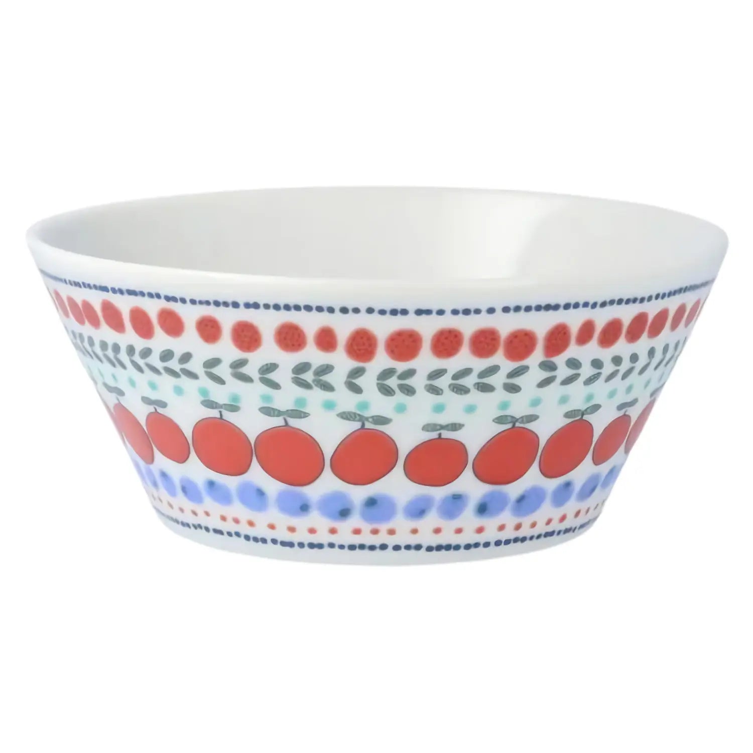Harekutani Porcelain Bowl for Berries - Elegant Japanese Ceramic Fruit Serving Dish for Dessert, Breakfast, and Party Display