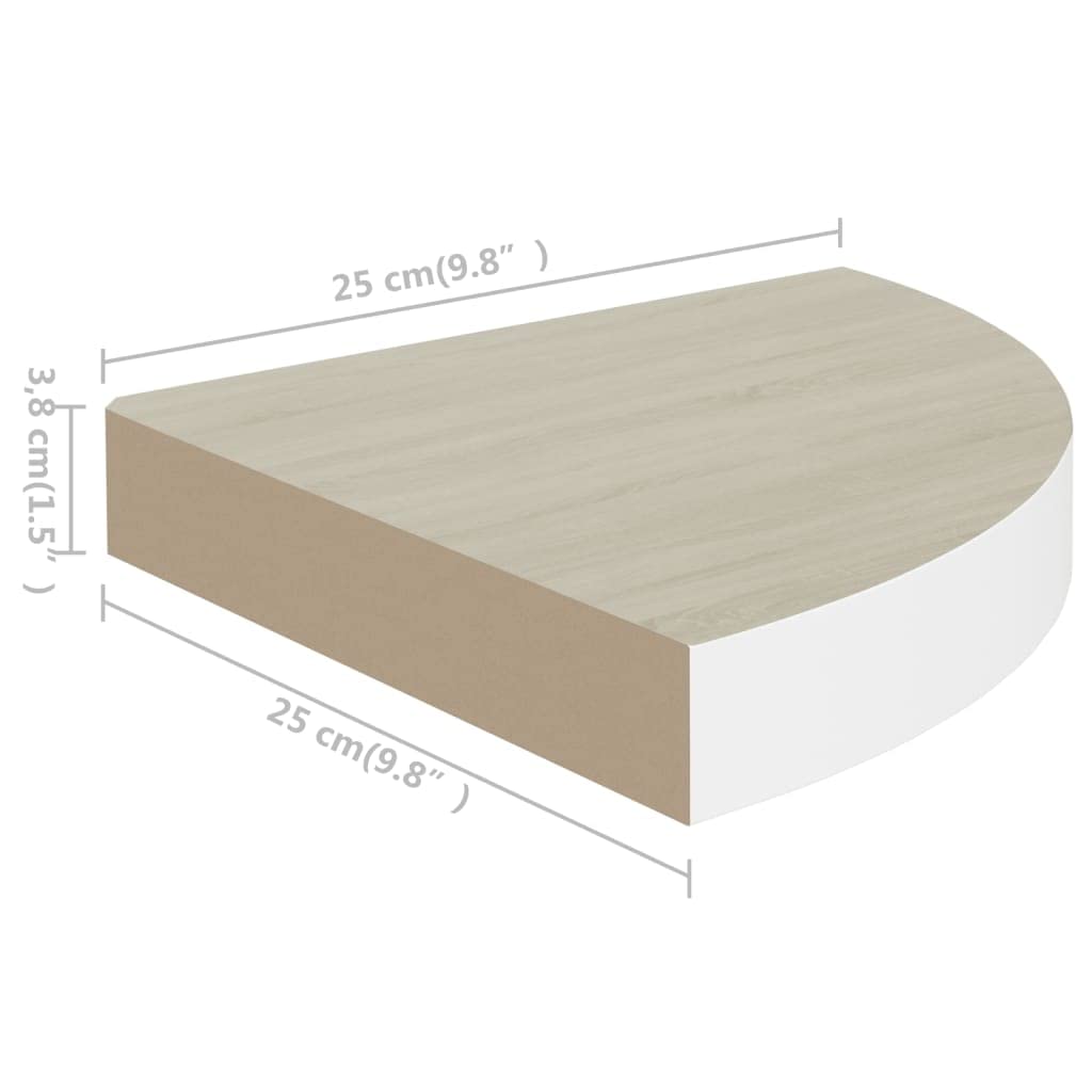 Modern Floating Corner Shelves Set of 4 - 9.8