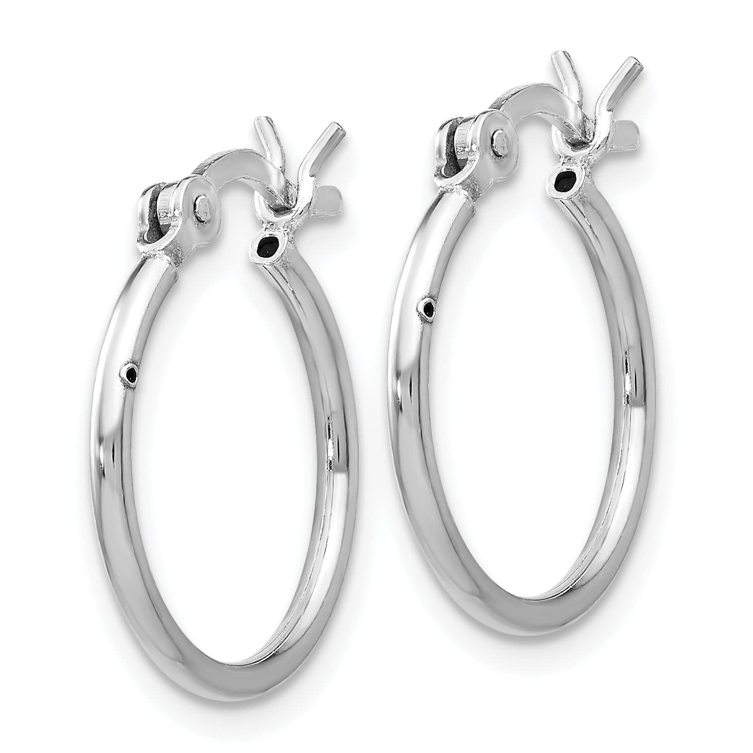 925 Sterling Silver Hinged Round Huggie Small Hoop Earrings for Women - Minimalist Everyday Jewelry for Work, Date & Casual Wear
