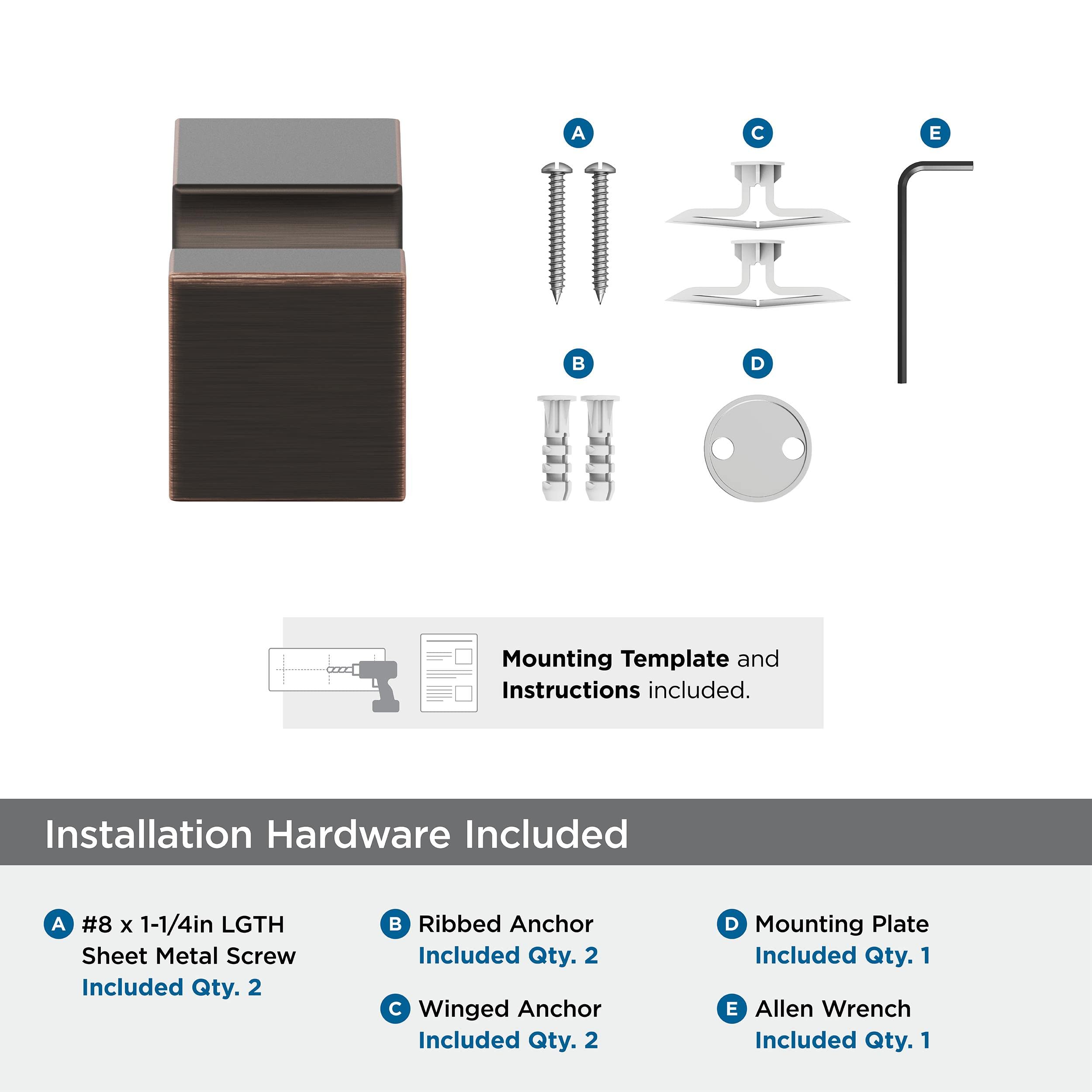 Amerock BH36080ORB Oil Rubbed Bronze Single Robe Hook - 7/8 Inch (22mm) Towel Holder for Bathroom - Durable Bathroom Hardware & Accessories - Perfect for Hanging Robes, Towels and Clothes in Bath, Spa or Bedroom