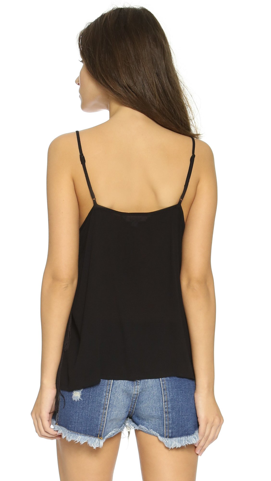 BB DAKOTA Women's Marlene Fringe Tank Top - Stylish Summer Blouse for Casual Outings & Music Festivals