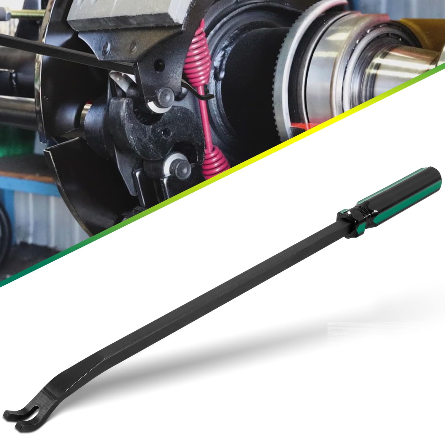 Heavy Duty Brake Return Spring Tool for Large Trucks & Trailers with Air Brakes - S Cam Compatible Spring Tech Tool for Installing & Removing Return Springs on Commercial Vehicles | Ideal for Fleet Maintenance & Roadside Repairs