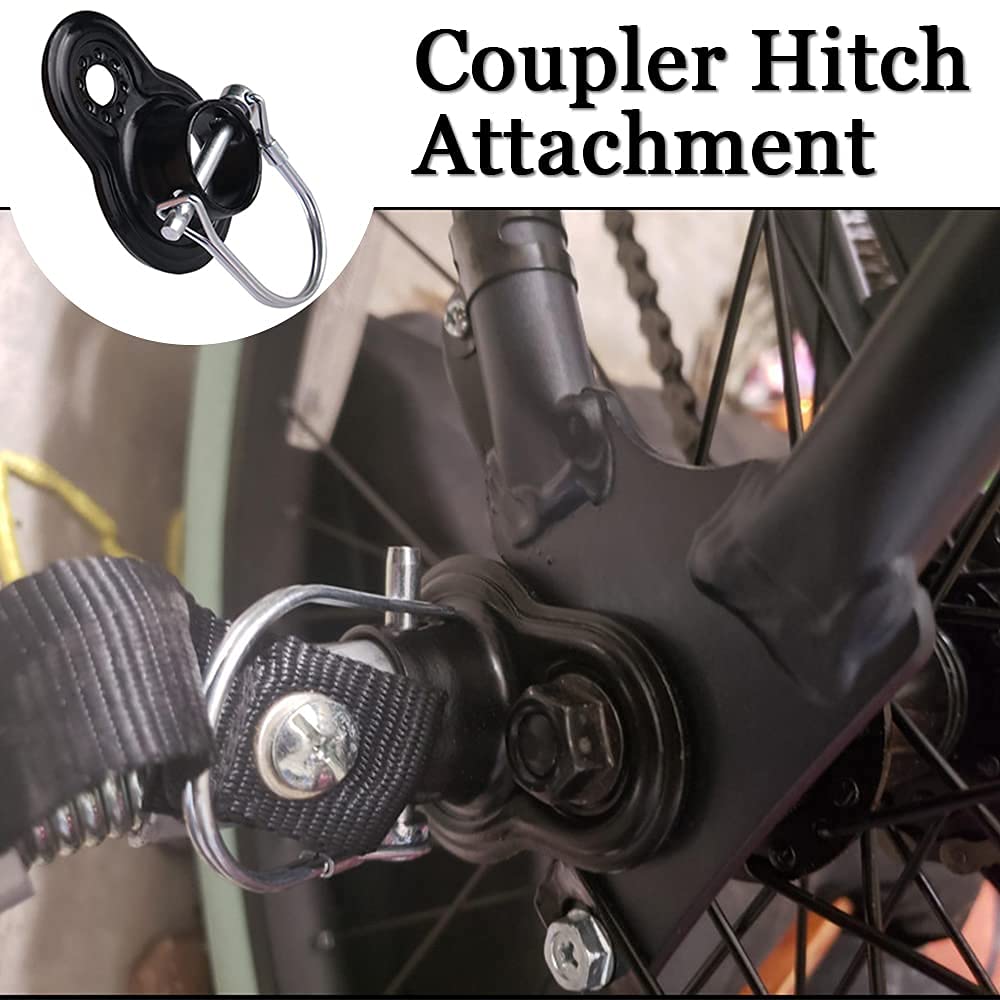 2 Pack Bike Trailer Coupler Hitch - Universal Fit for Instep & Schwinn Bike Trailers - Flat & Angled Adapter for All Bicycle Sizes & Models - Replacement Parts for Instep Bike Trailers - Perfect for Family Cycling, Grocery Hauling & Outdoor Adventures
