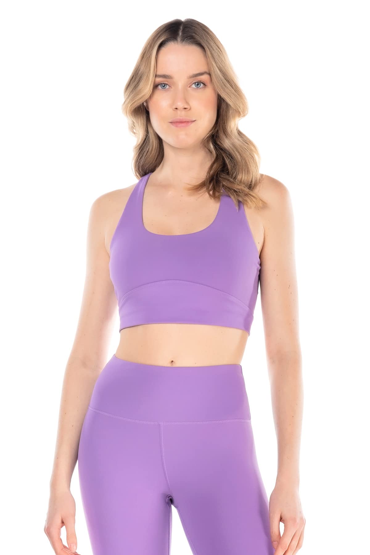 Kyodan Women's Scoop Neck Racerback Tank Top with Built-in Bra - Comfortable Workout & Yoga Top for Active Lifestyles