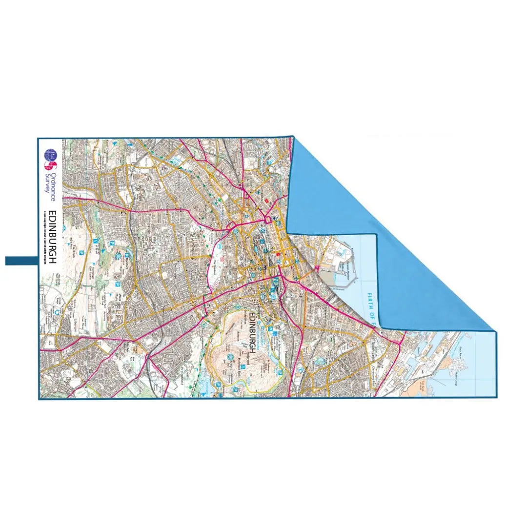 Lifeventure Soft Fibre Ordnance Survey Quick-Dry Travel Towel - Lightweight & Compact for Hiking, Camping & Backpacking Adventures