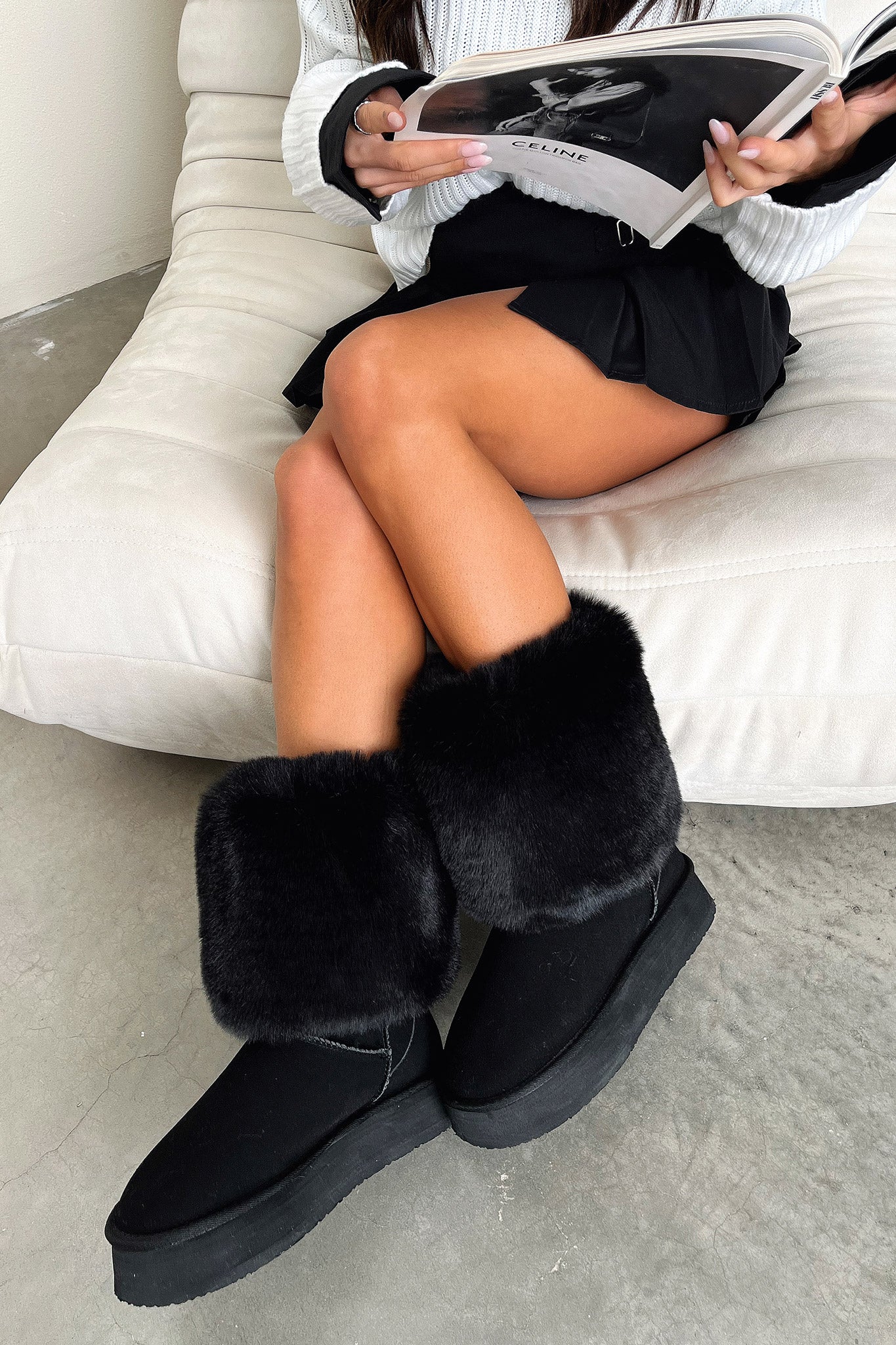 Aida Platform Boots for Women - Stylish Black Chunky Heel Ankle Boots | Perfect for Fall, Winter & Casual Outfits