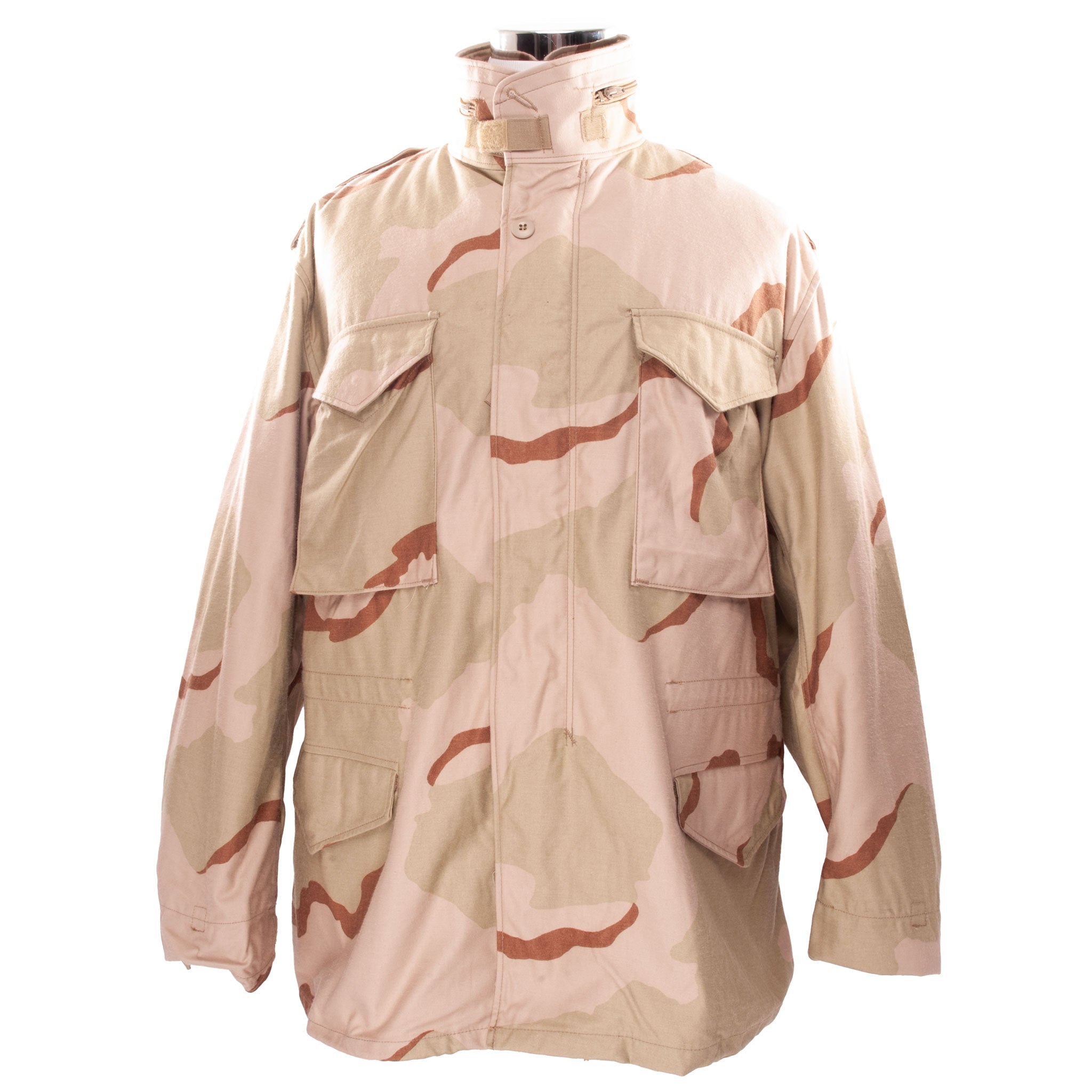 Vintage US Army M65 Field Jacket - Desert Camo 1989 - Large Regular Size - Deadstock NOS - Military Style Outerwear for Outdoor Adventures & Vintage Collectors