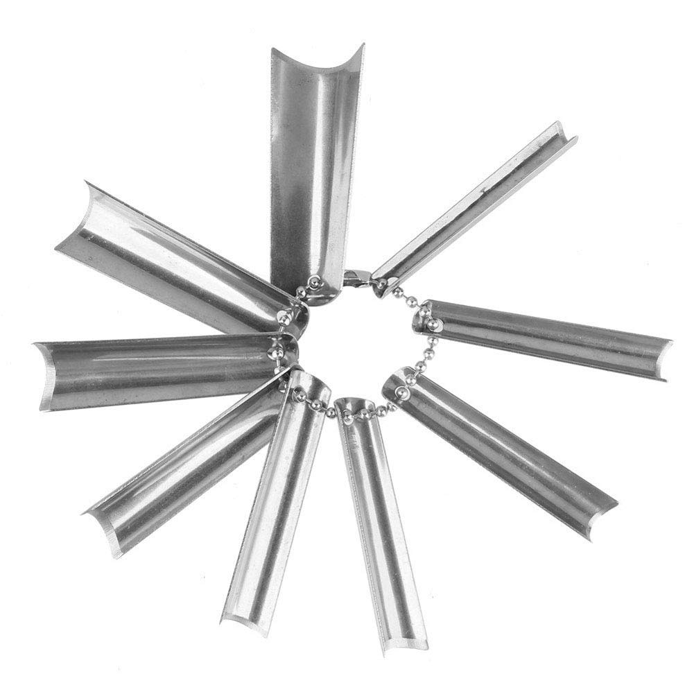 Professional Pink & White Nail Tip Cutter - 9 Sizes French Manicure Edge Trimmer & Smile Line Mold Guide for DIY Acrylic Nail Art | Perfect for Salon, Home Use & Nail Enthusiasts