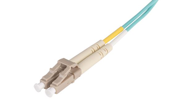 1.5M 50u LC/LC OM3 Multimode Fiber Optic Patch Cable (Duplex, Aqua LSZH Jacket) - High-Speed Data Center, Server Room & Network Installation