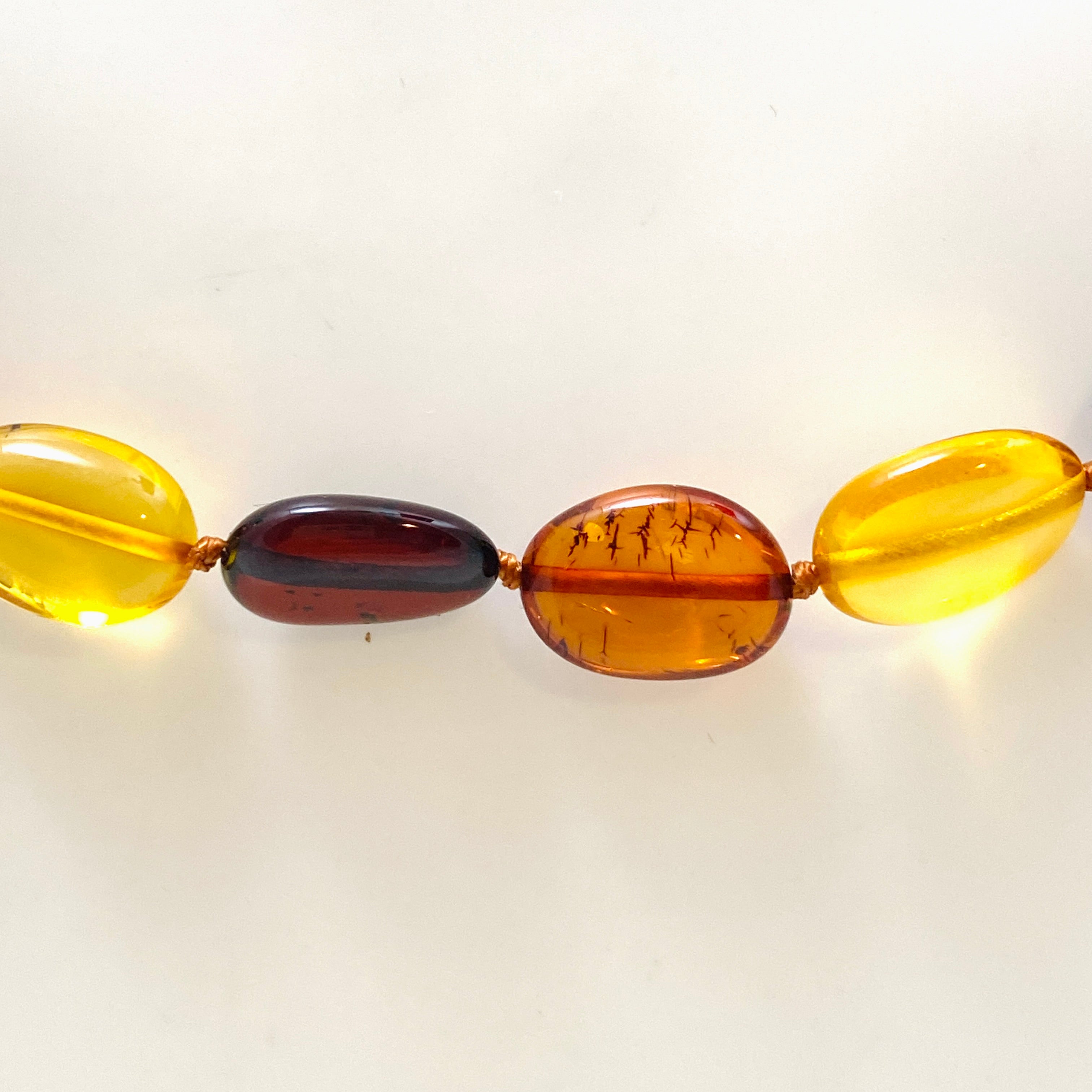 Natural Baltic Amber Mixed Oval Beaded Necklace AMB309 - Healing Teething Relief for Babies & Stylish Jewelry for Women
