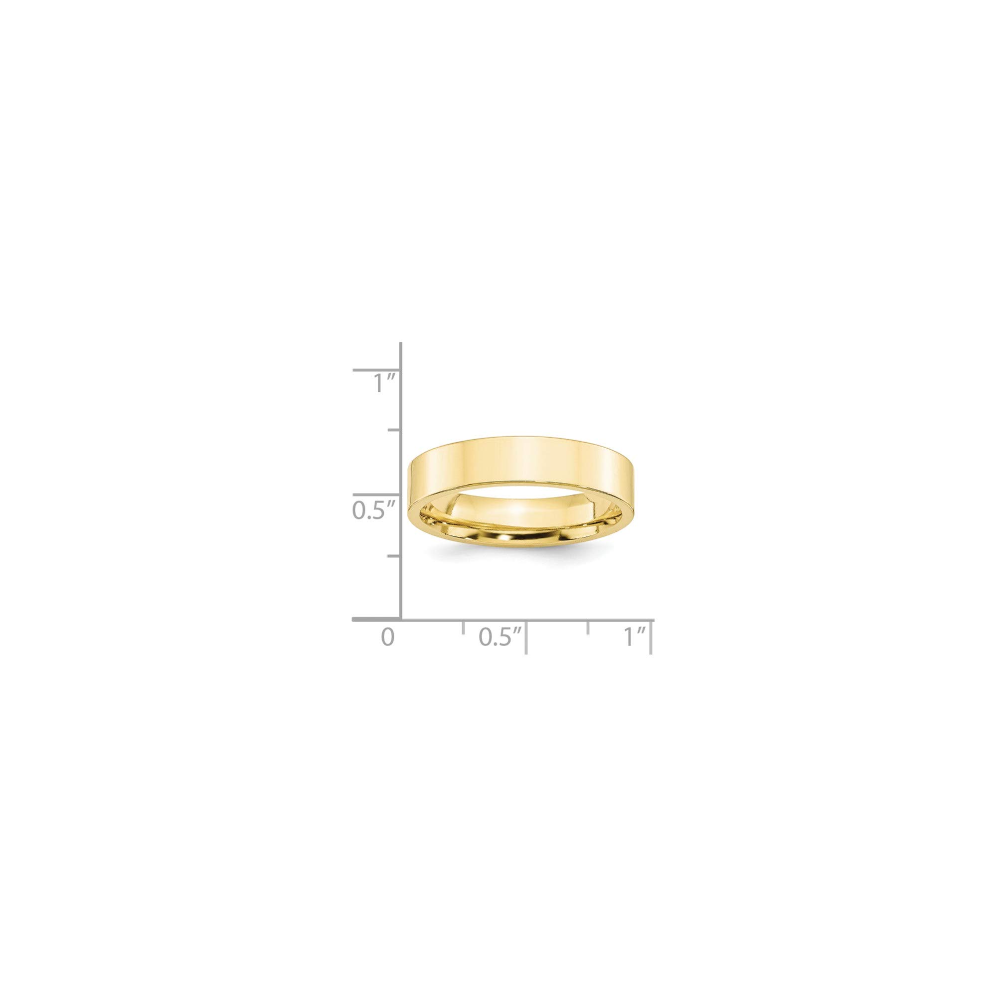 10K Yellow Gold 5mm Comfort Fit Band Ring for Men - Size 11.5, Wedding & Anniversary Gift