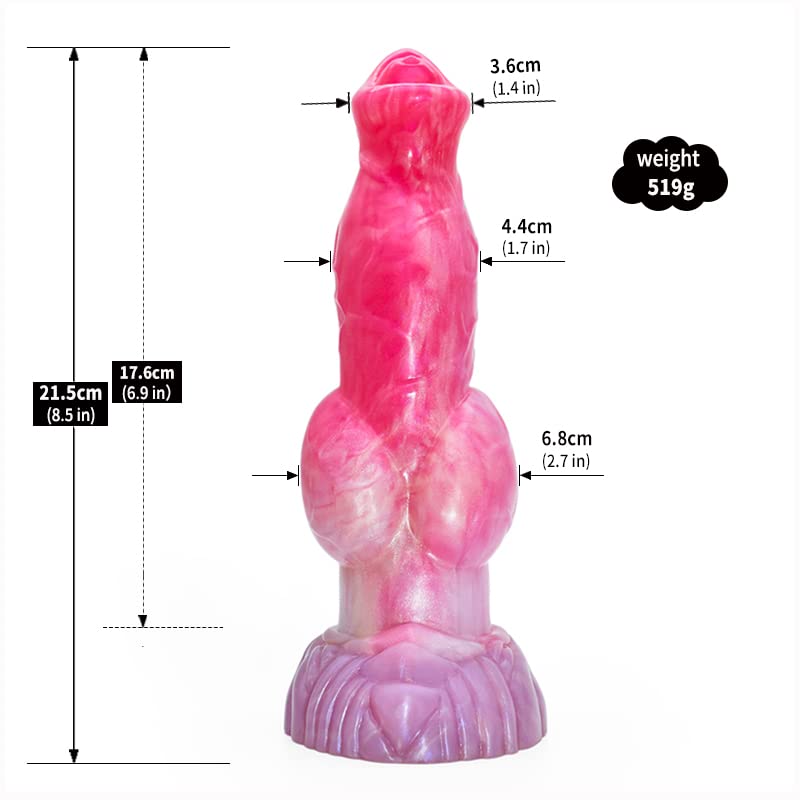 Premium Liquid Silicone Alien/Fido Dildo with Strong Suction Cup - Realistic BeHorny Sex Toy for Adults | Perfect for Solo Play, Couples & BDSM Scenes